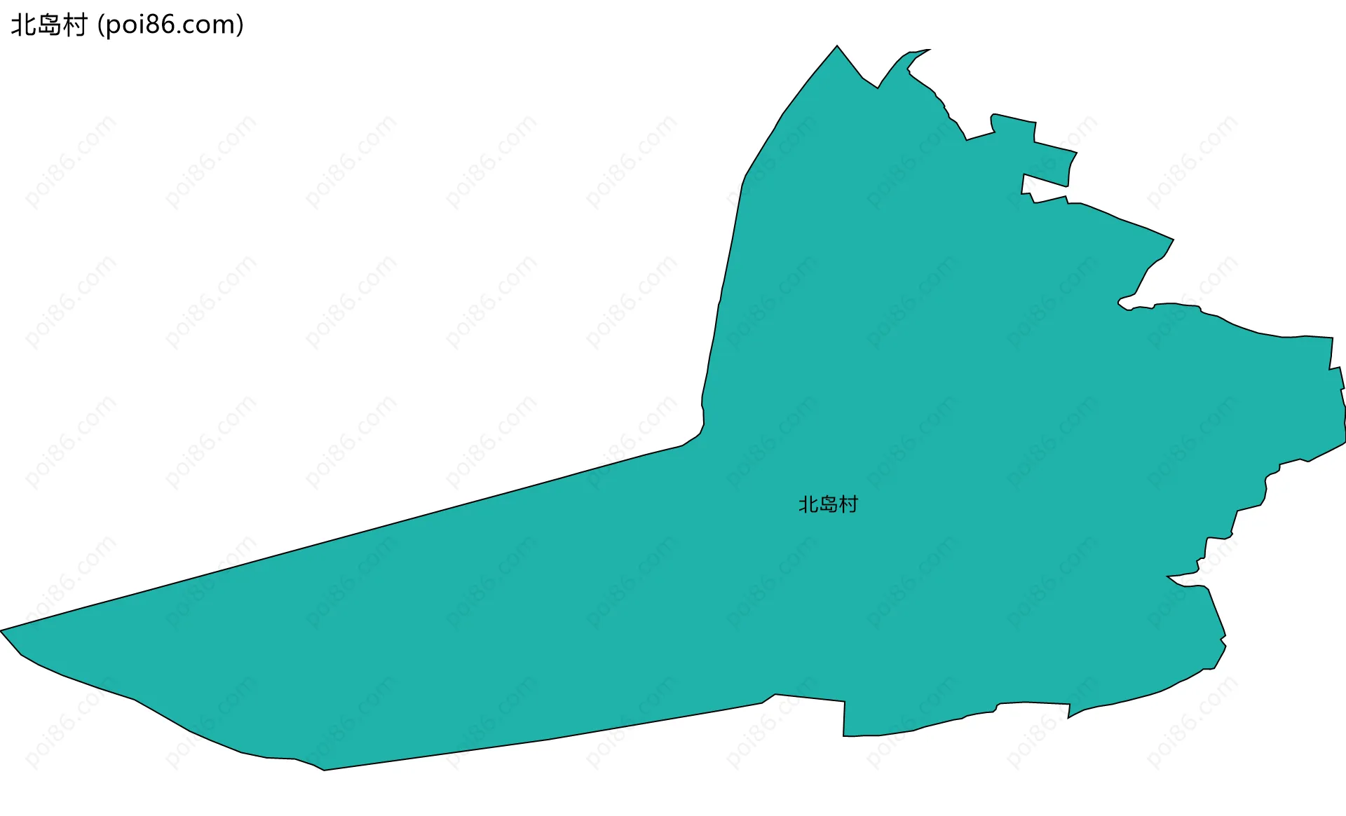 北岛村边界地图