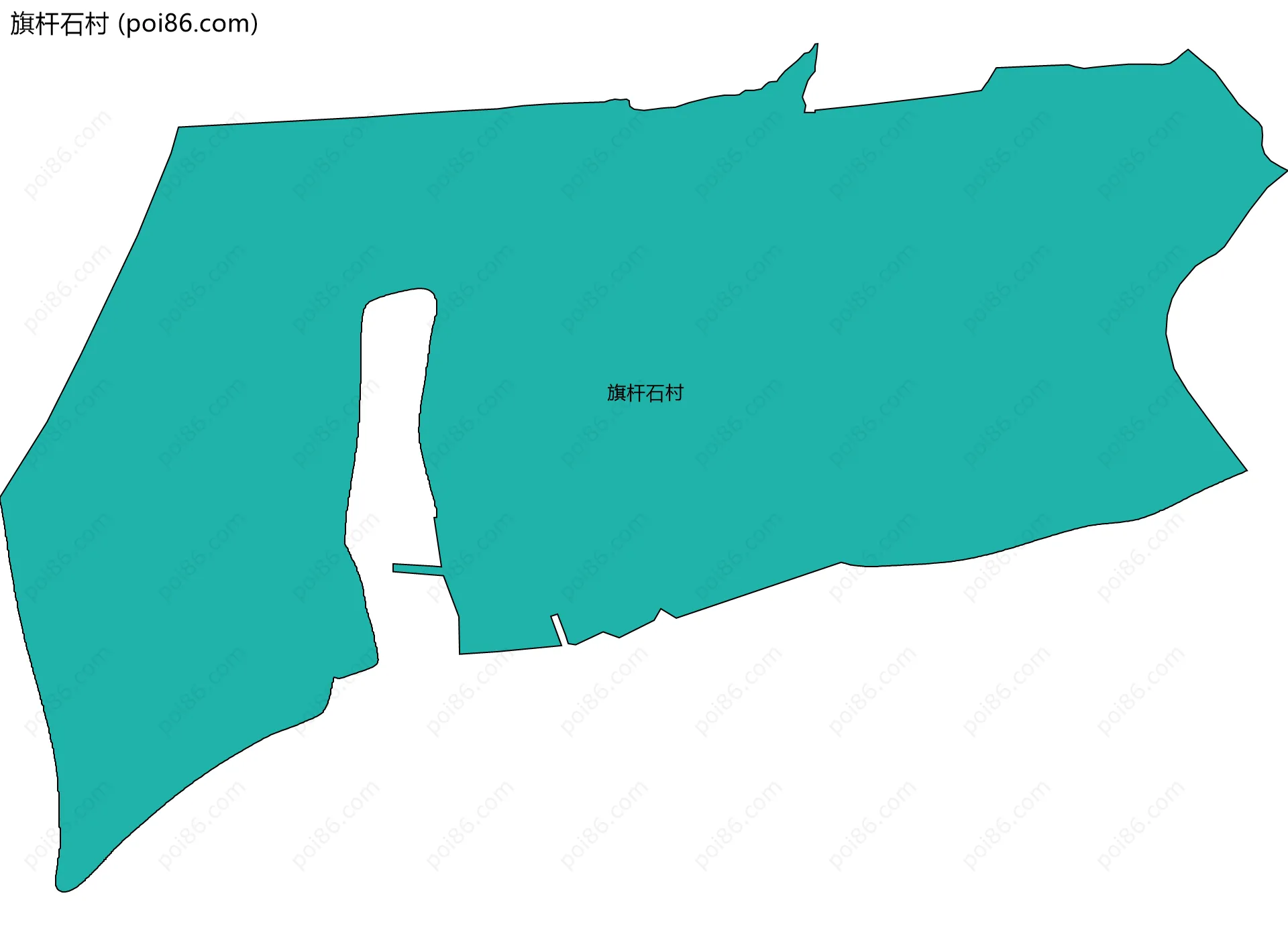 旗杆石村边界地图