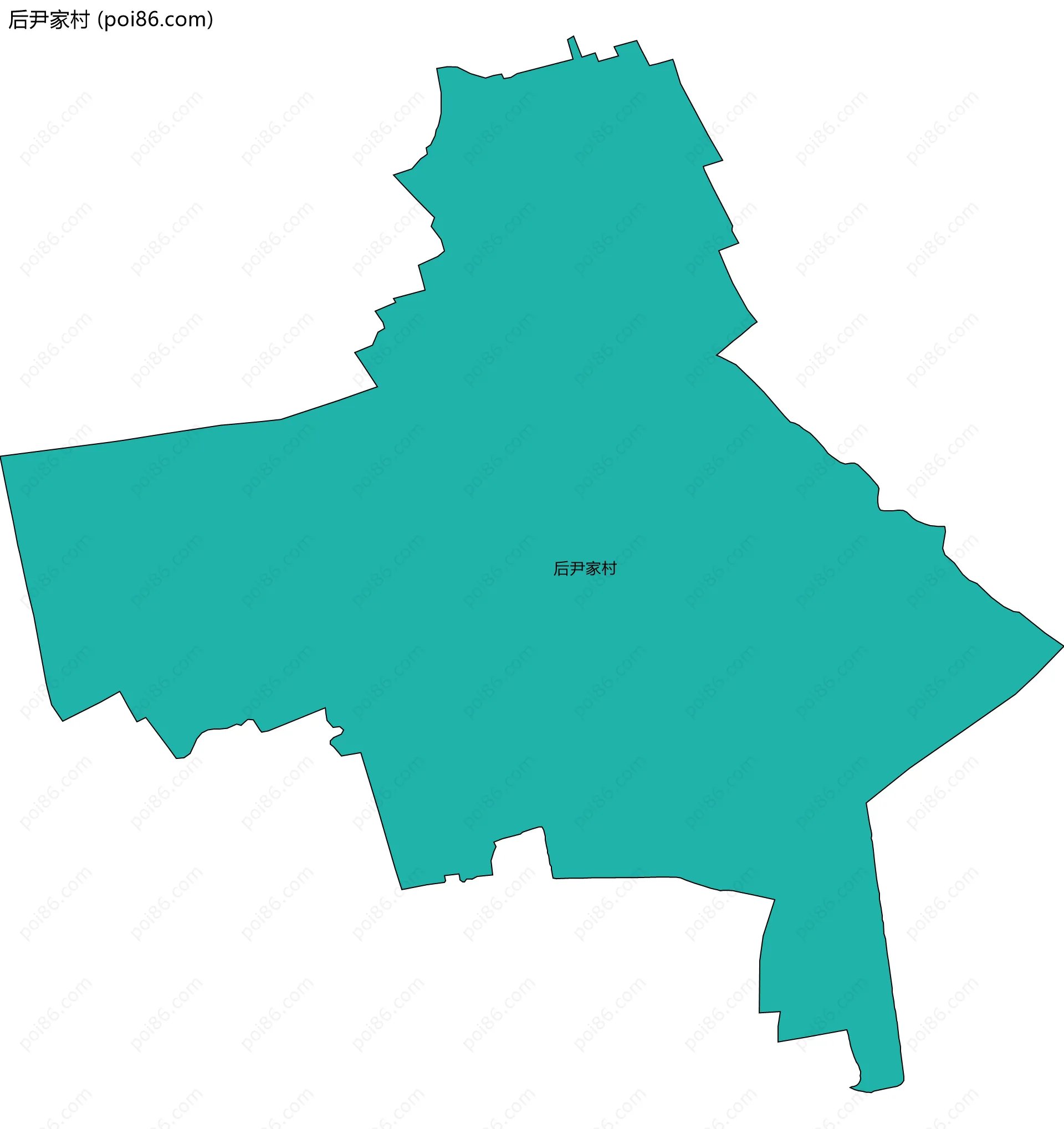 后尹家村边界地图