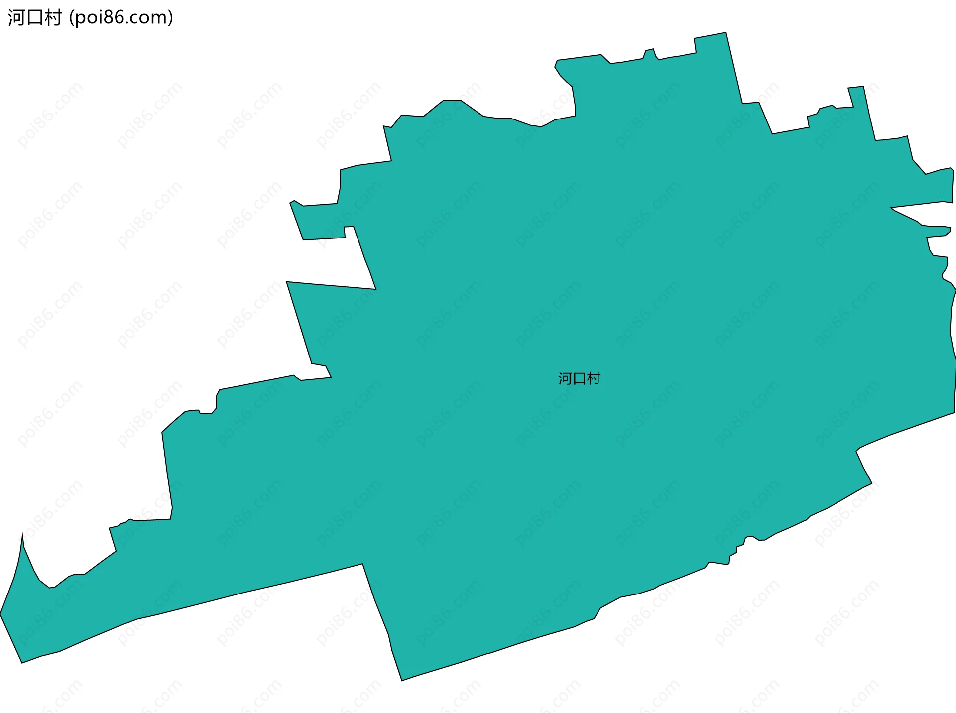 河口村边界地图
