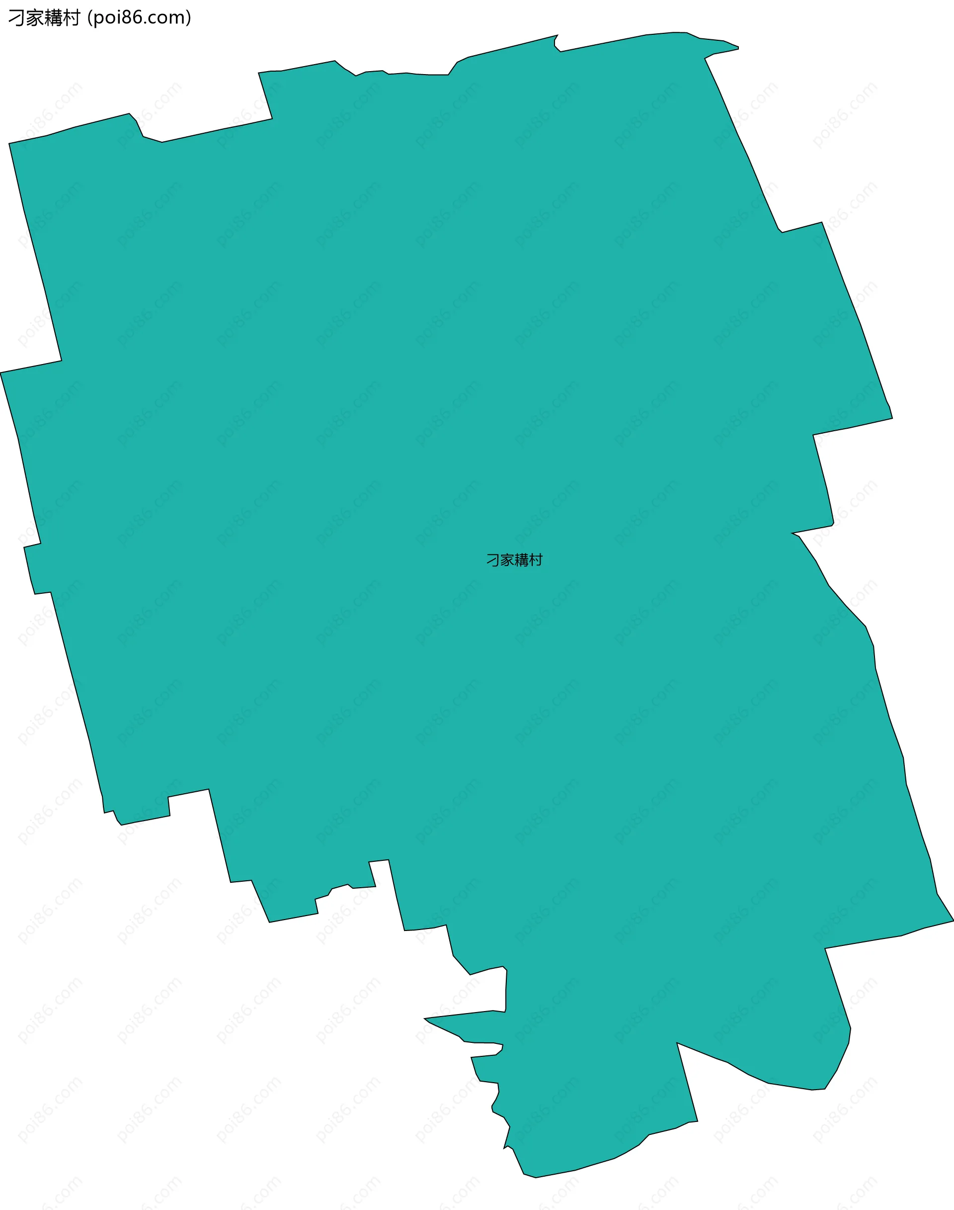 刁家耩村边界地图