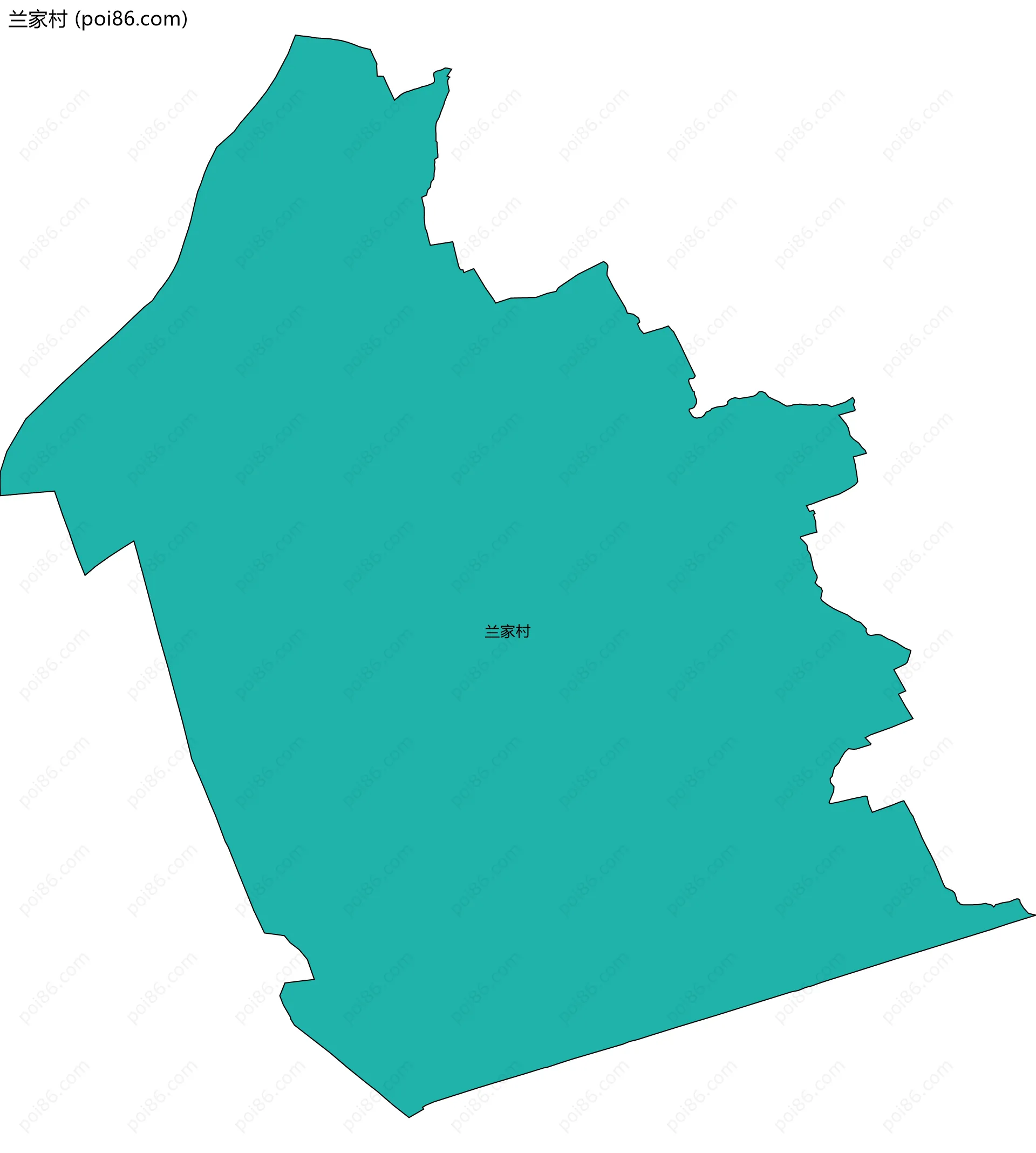 兰家村边界地图