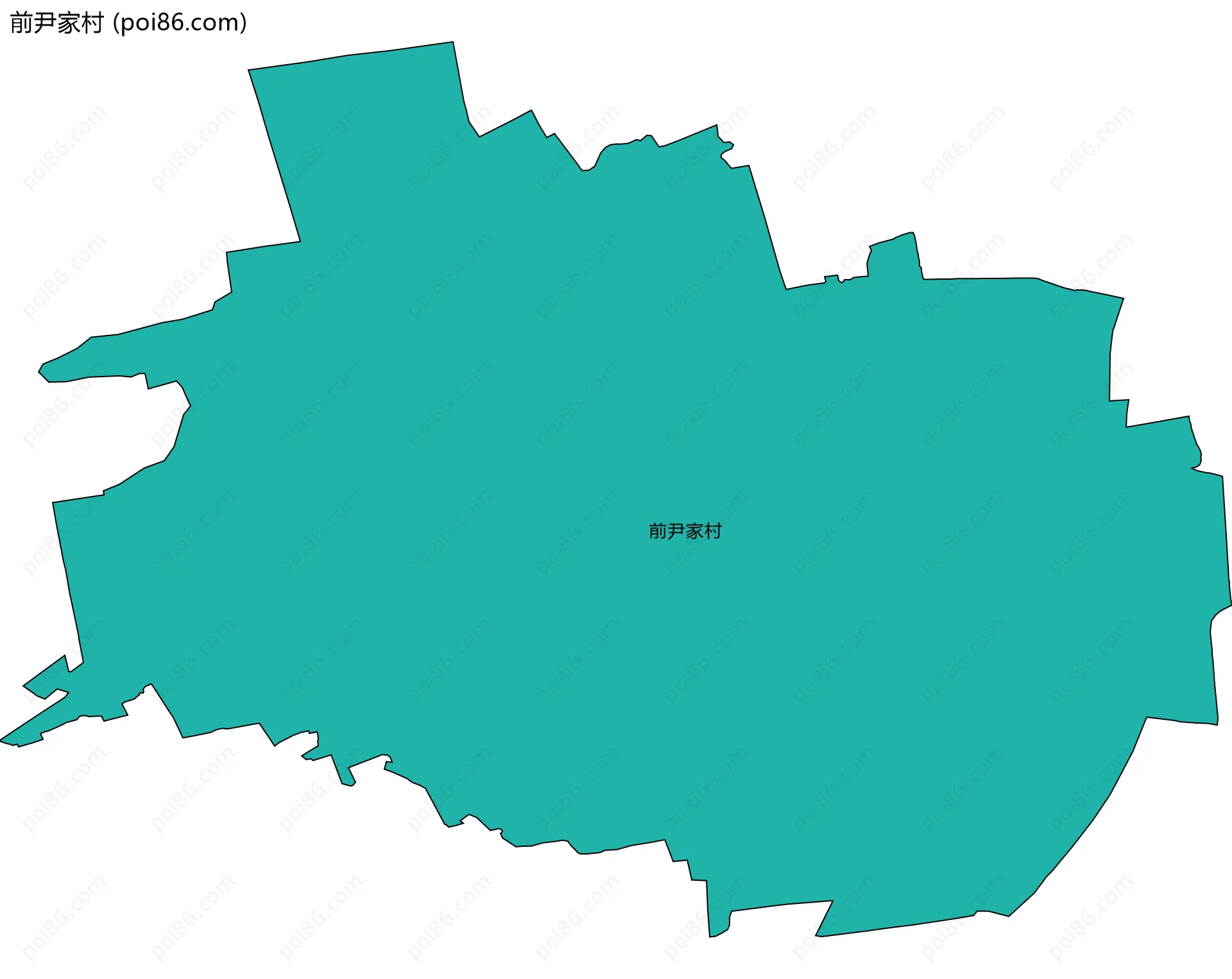 前尹家村边界地图