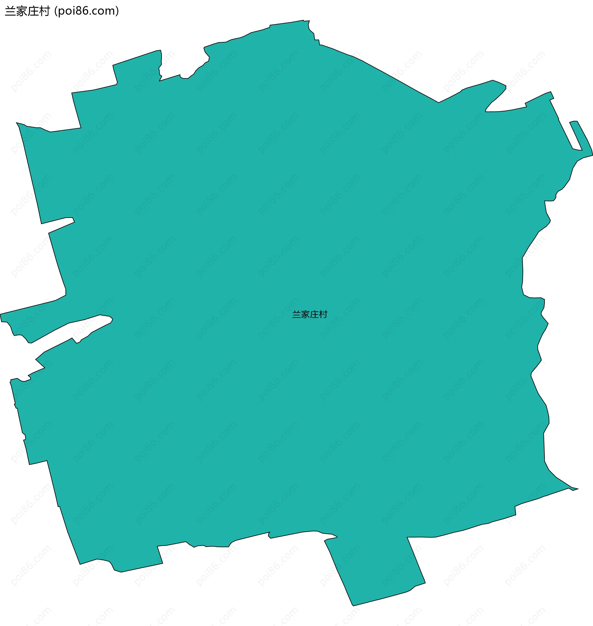 兰家庄村边界地图