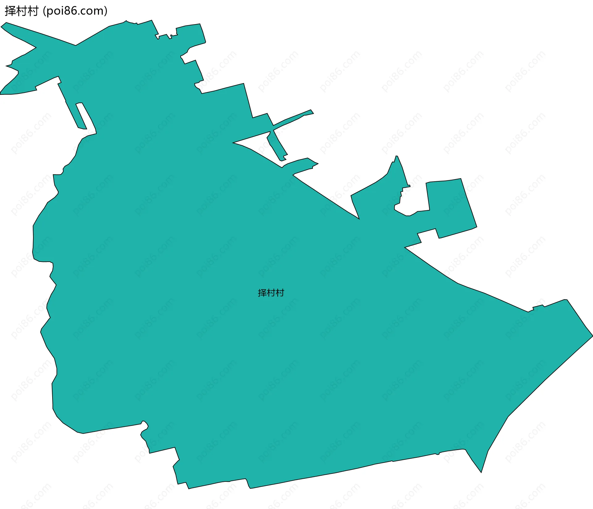 择村村边界地图