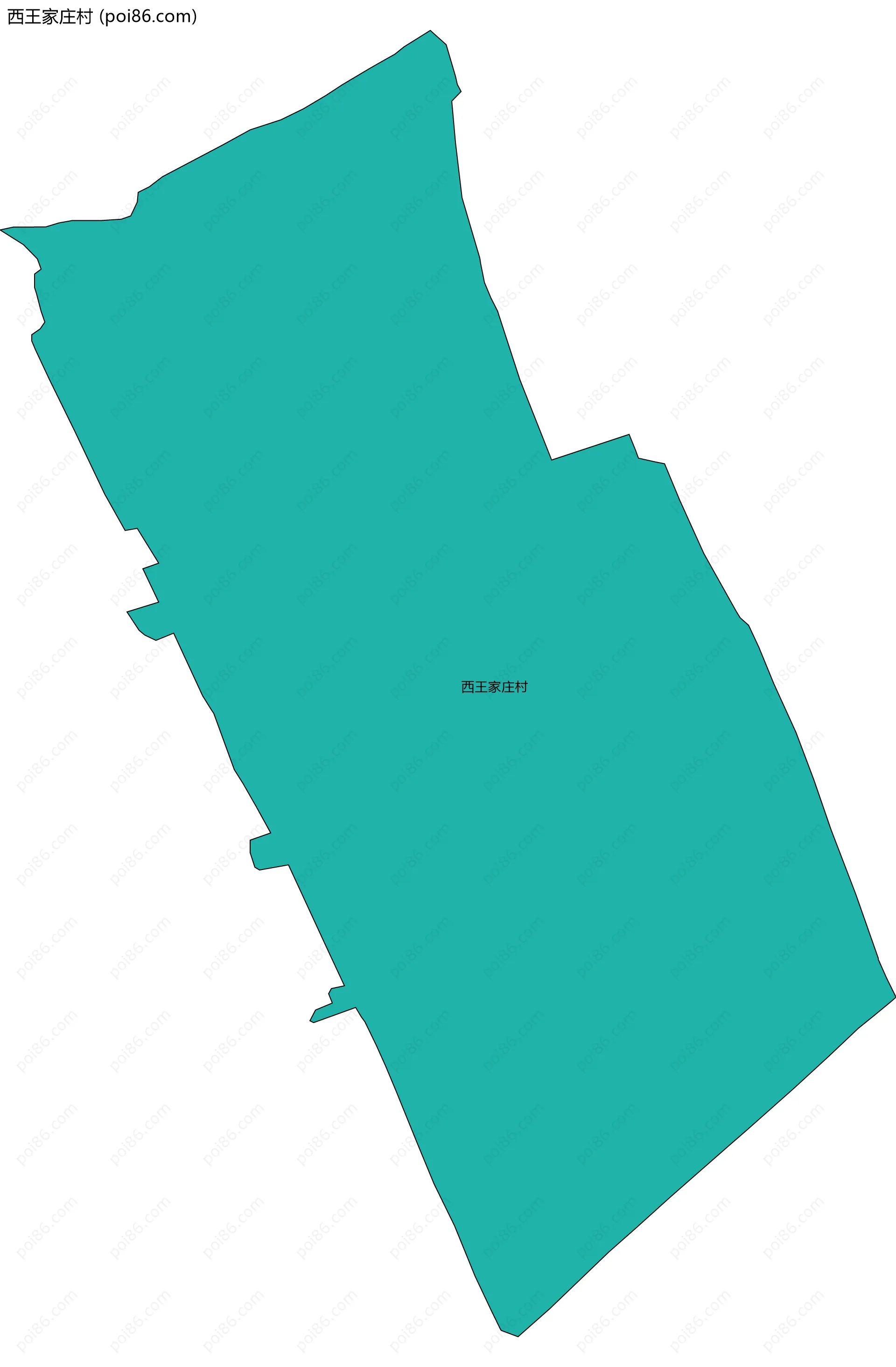 西王家庄村边界地图