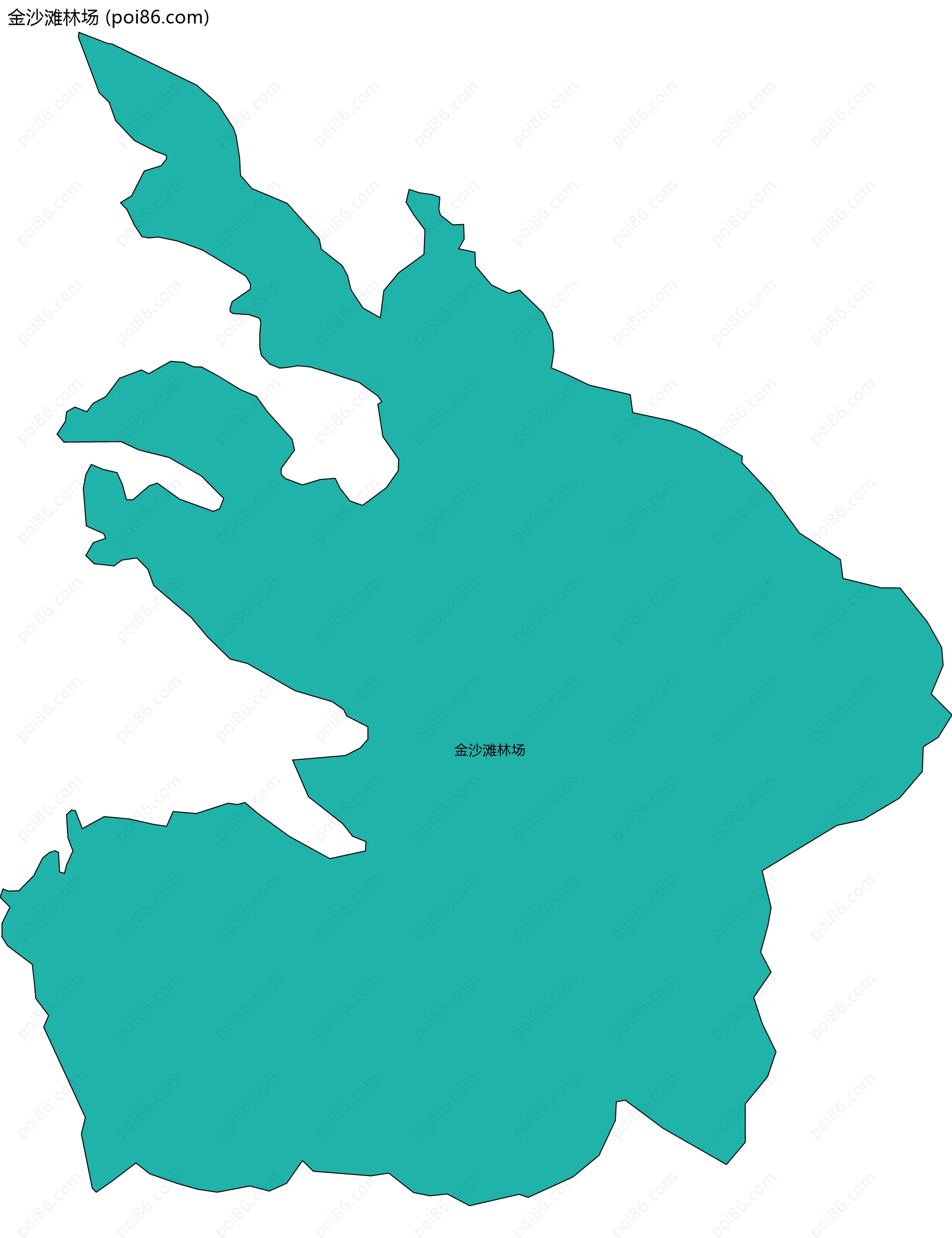 金沙滩林场边界地图
