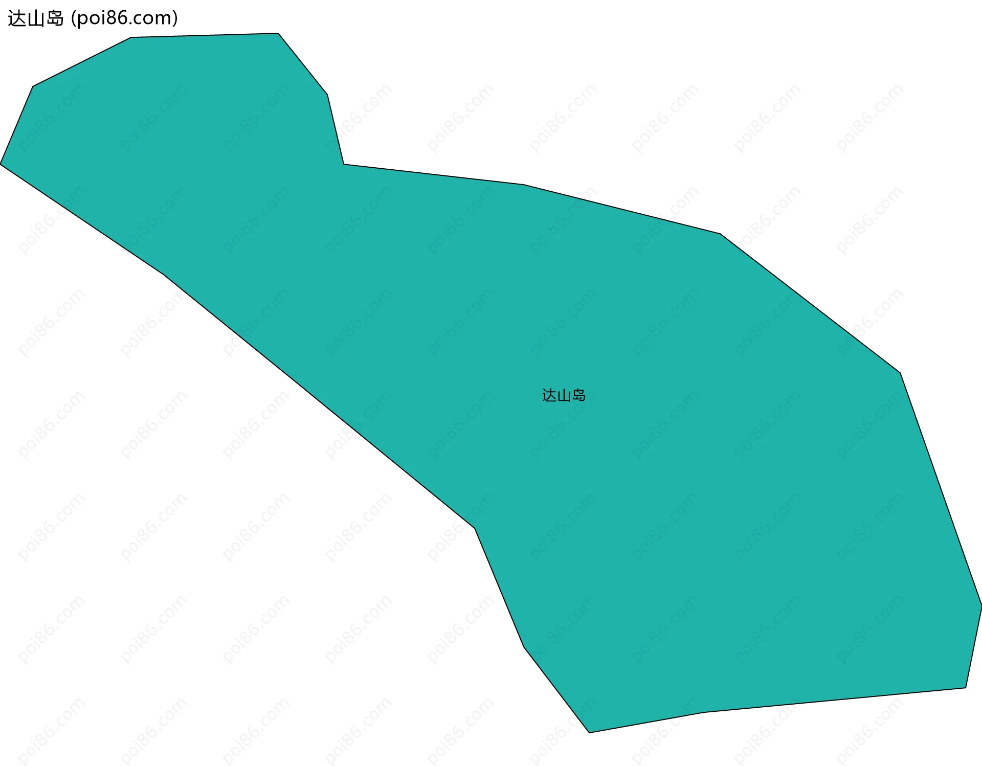 达山岛边界地图