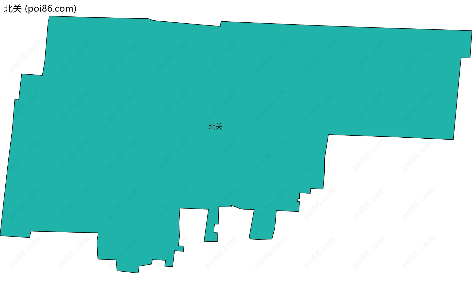 北关边界地图