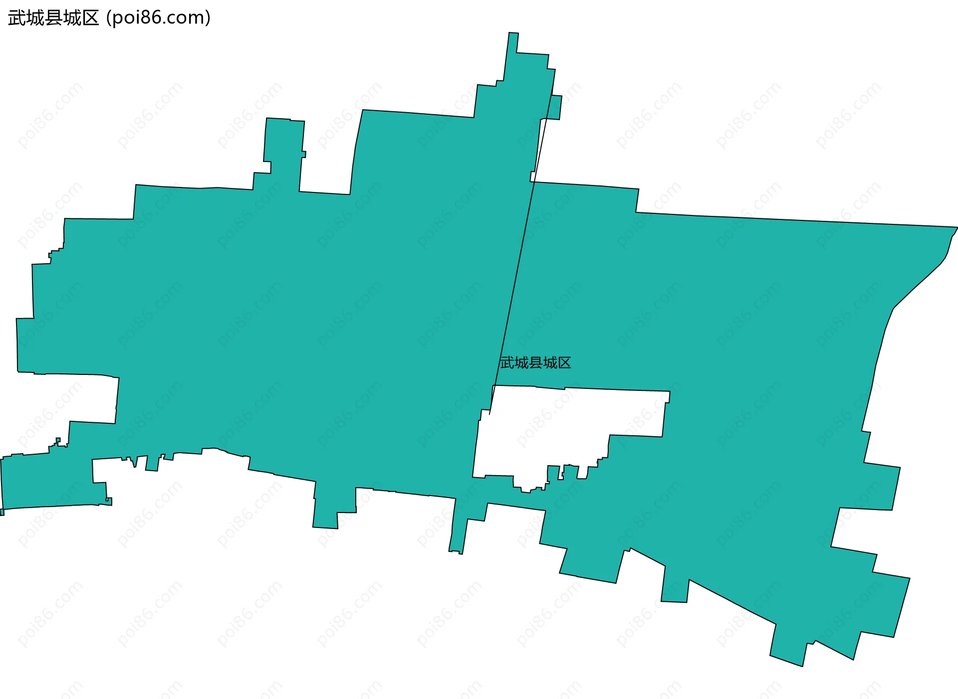 武城县城区边界地图