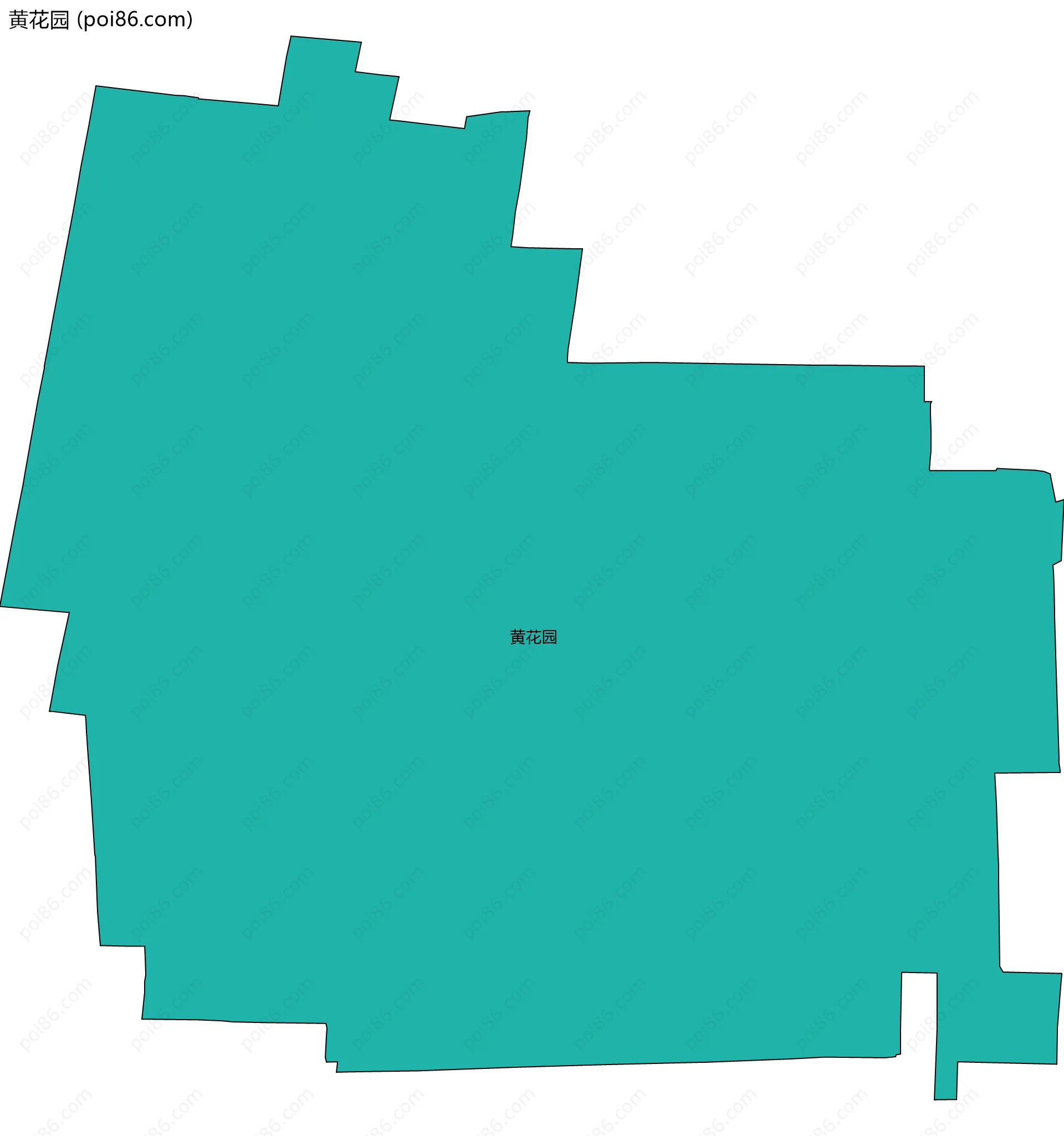 黄花园边界地图