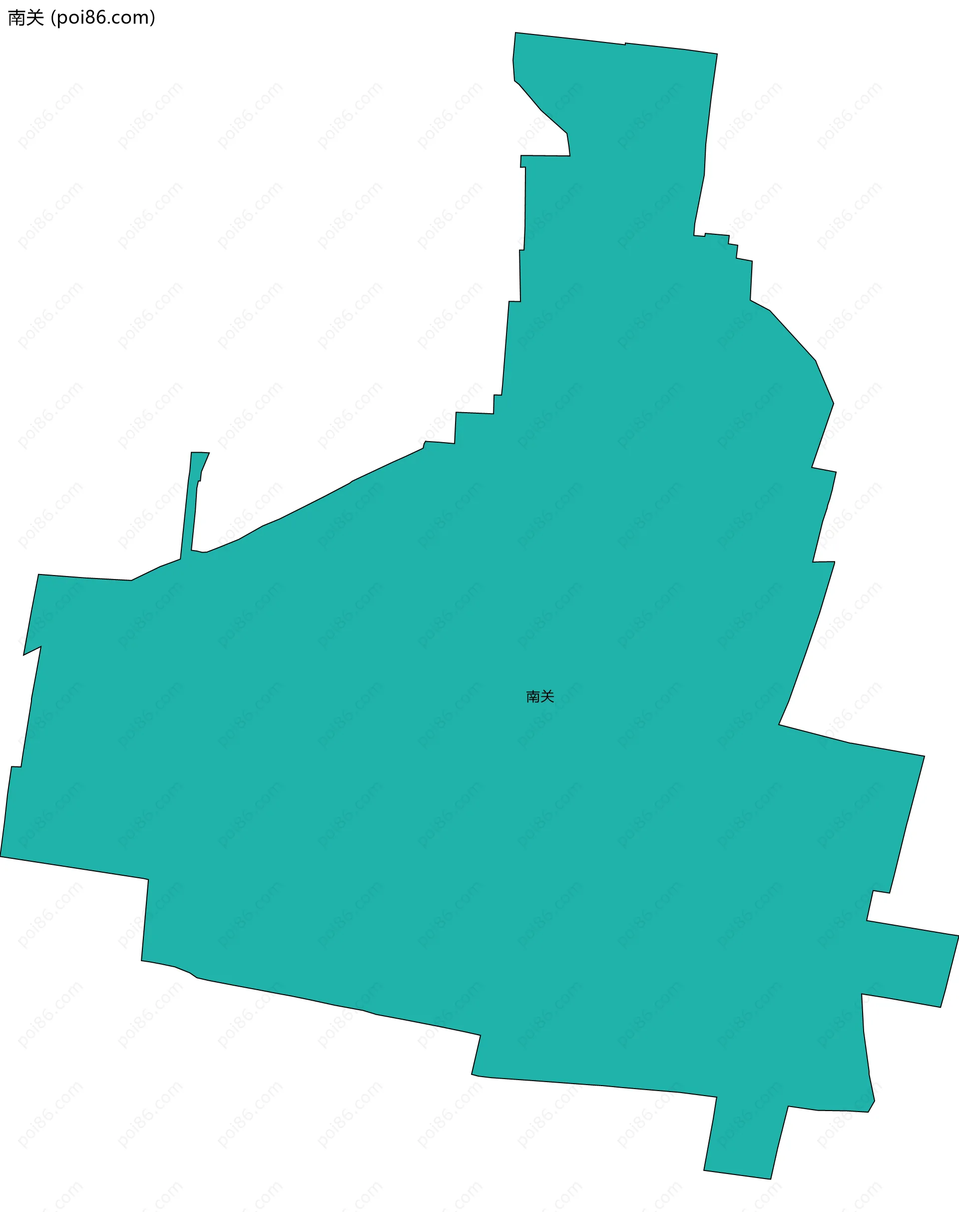 南关边界地图