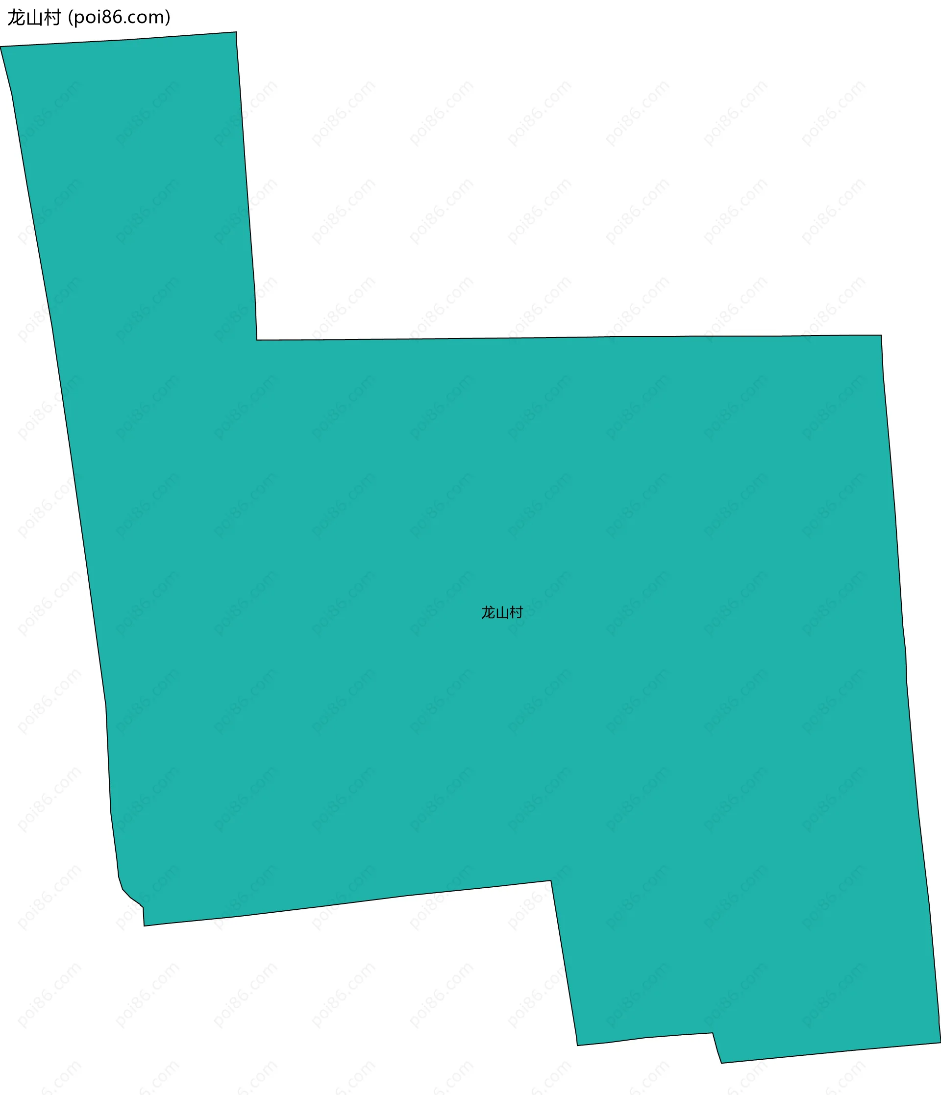 龙山村边界地图