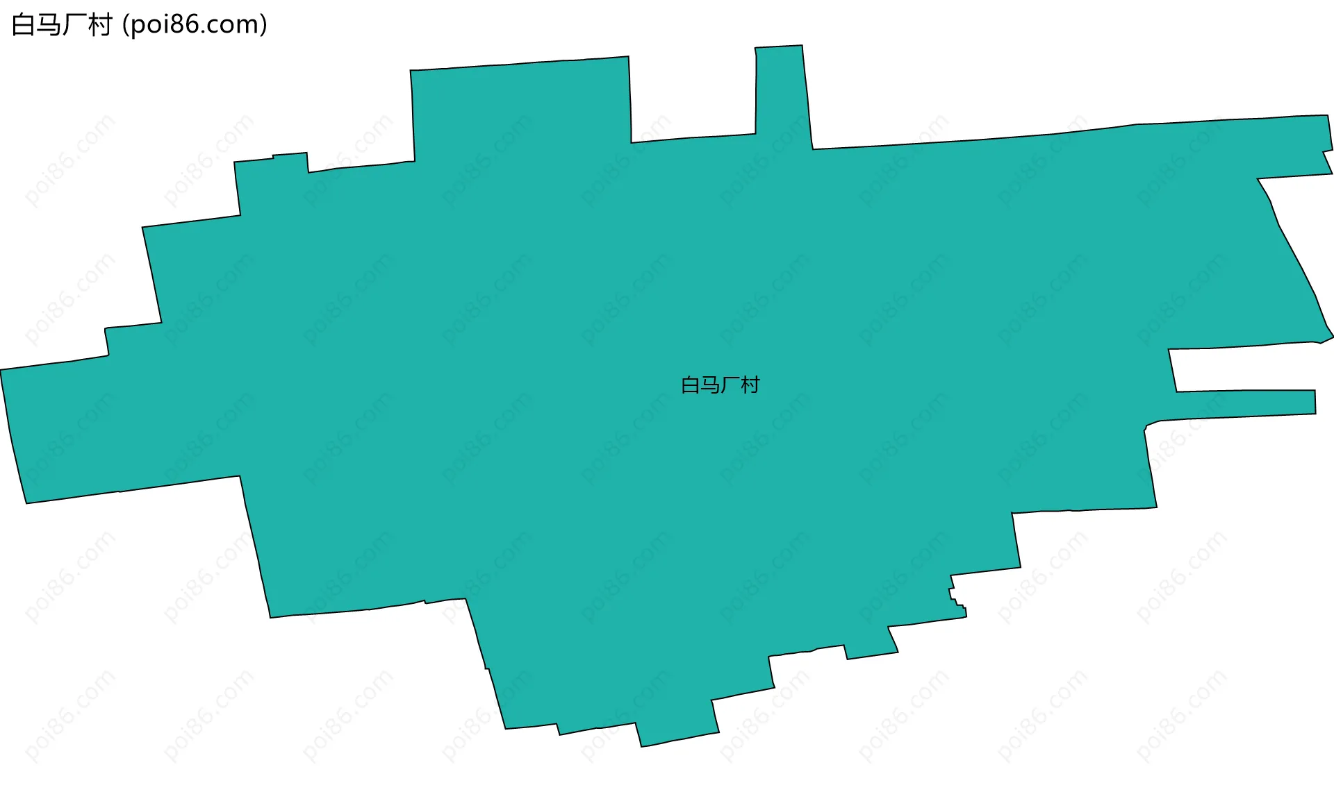 白马厂村边界地图