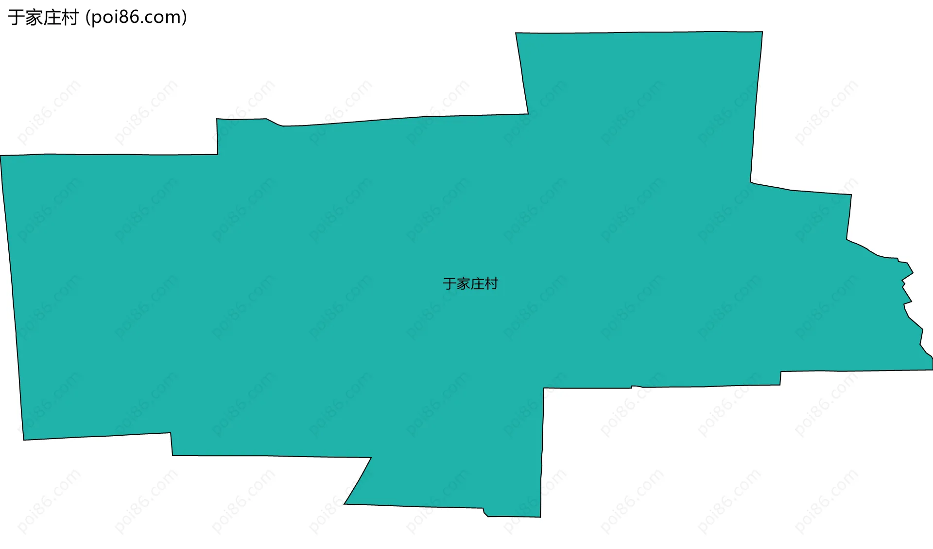 于家庄村边界地图