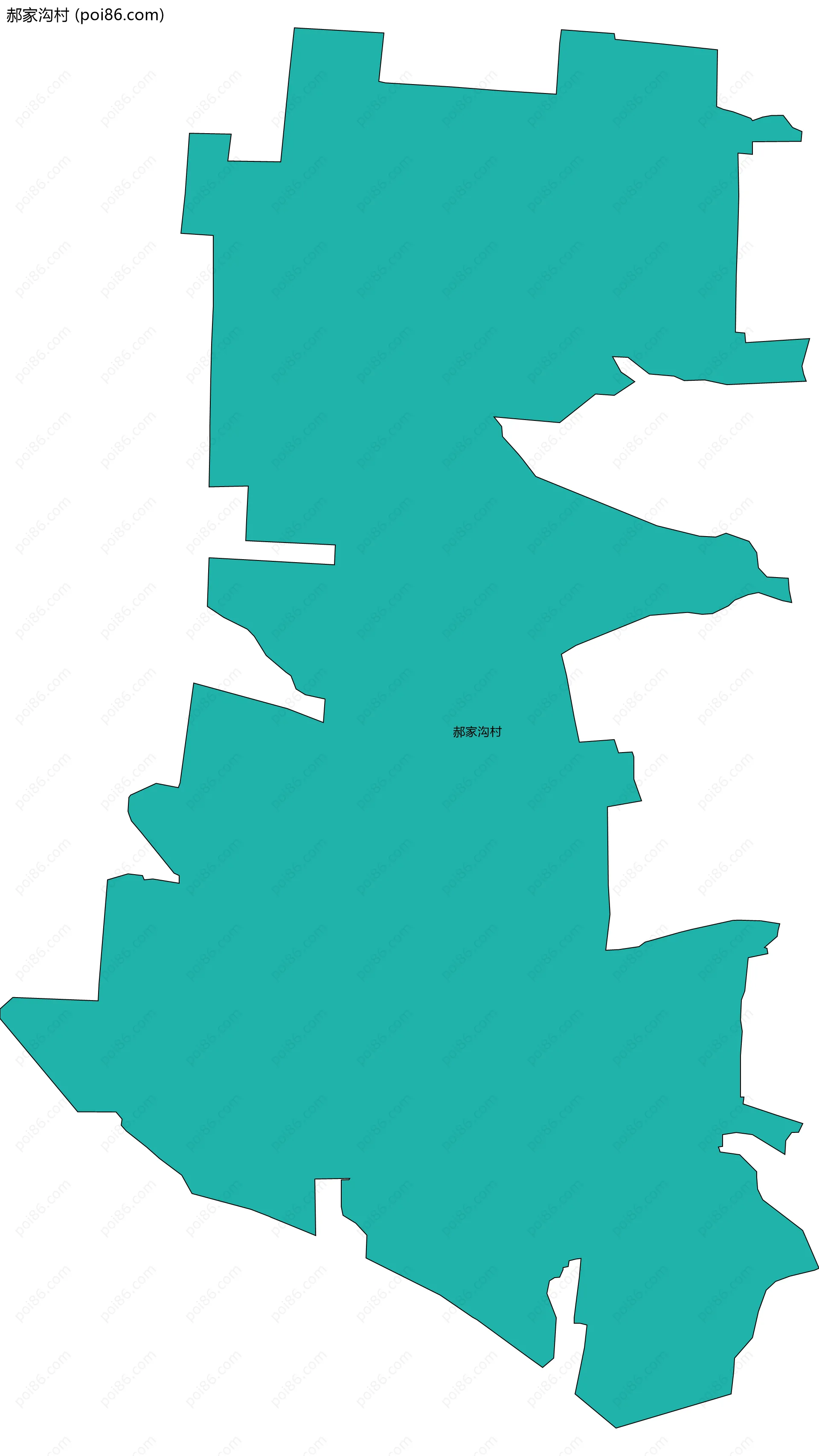 郝家沟村边界地图