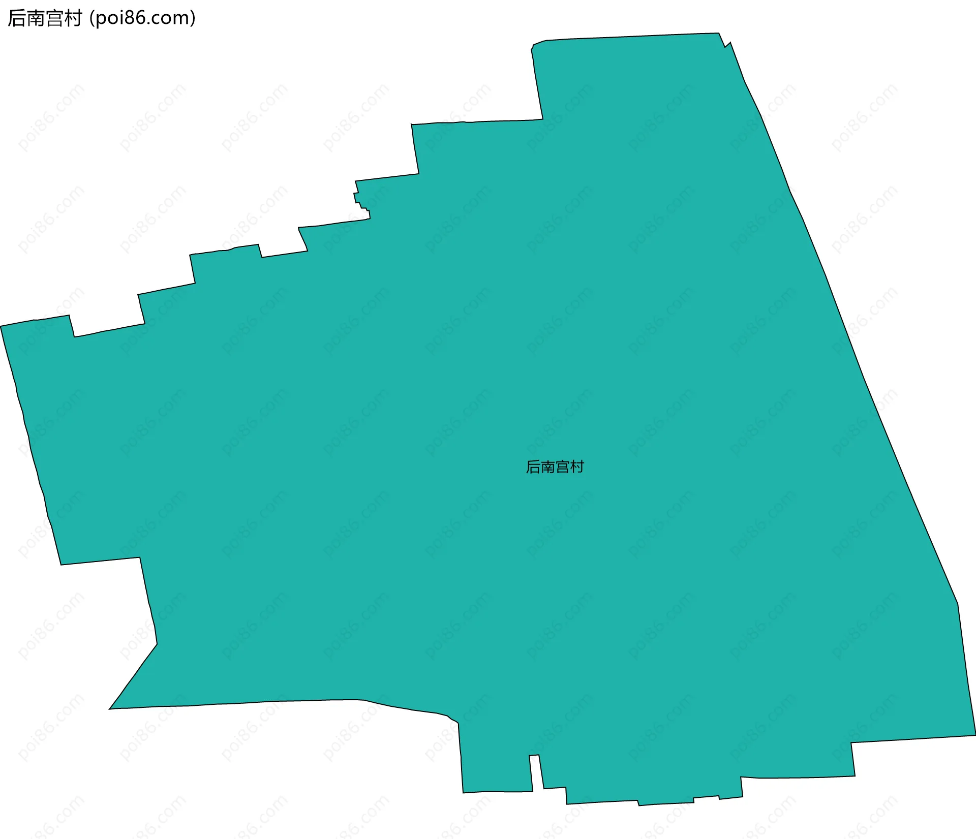 后南宫村边界地图