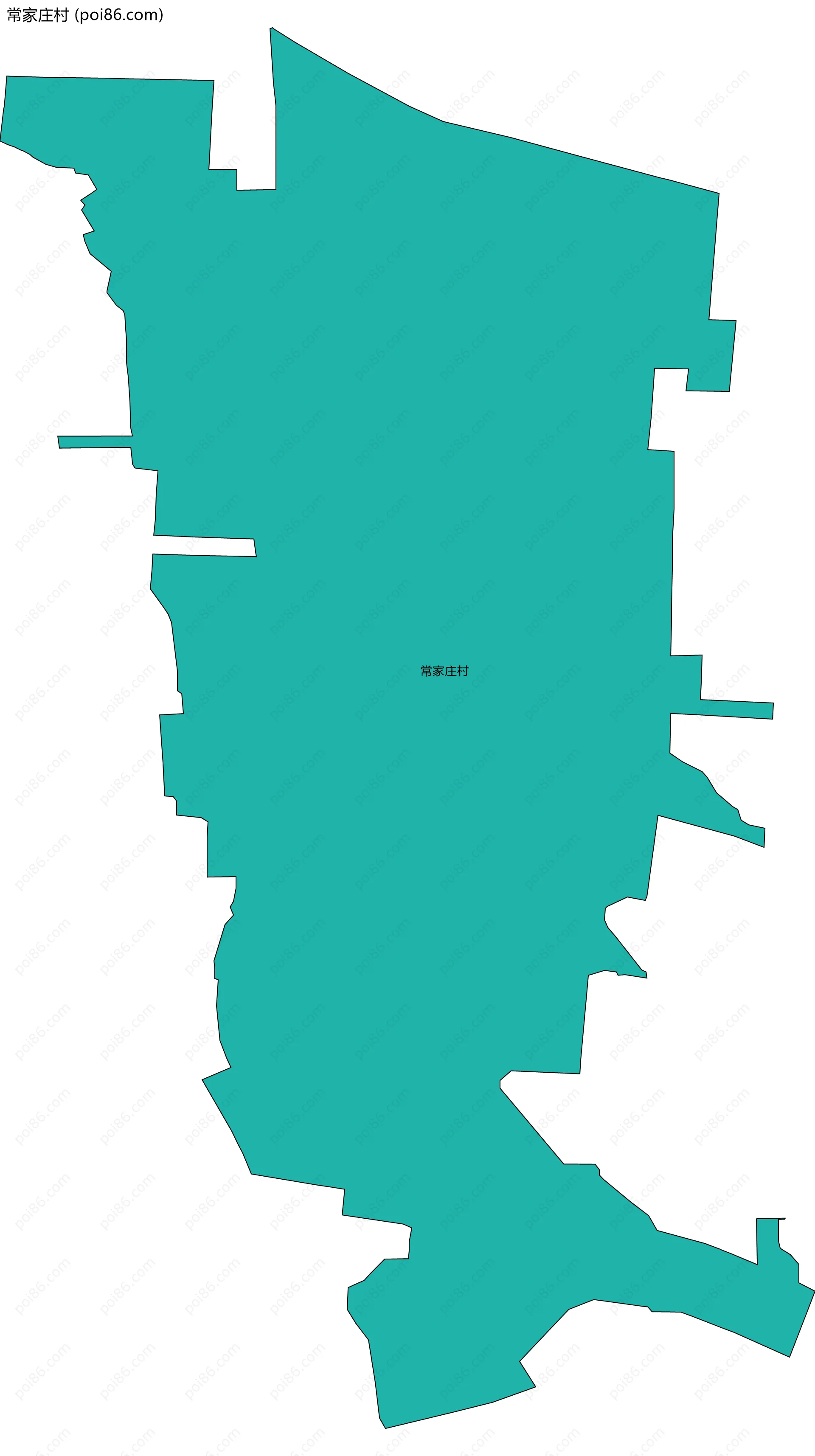 常家庄村边界地图