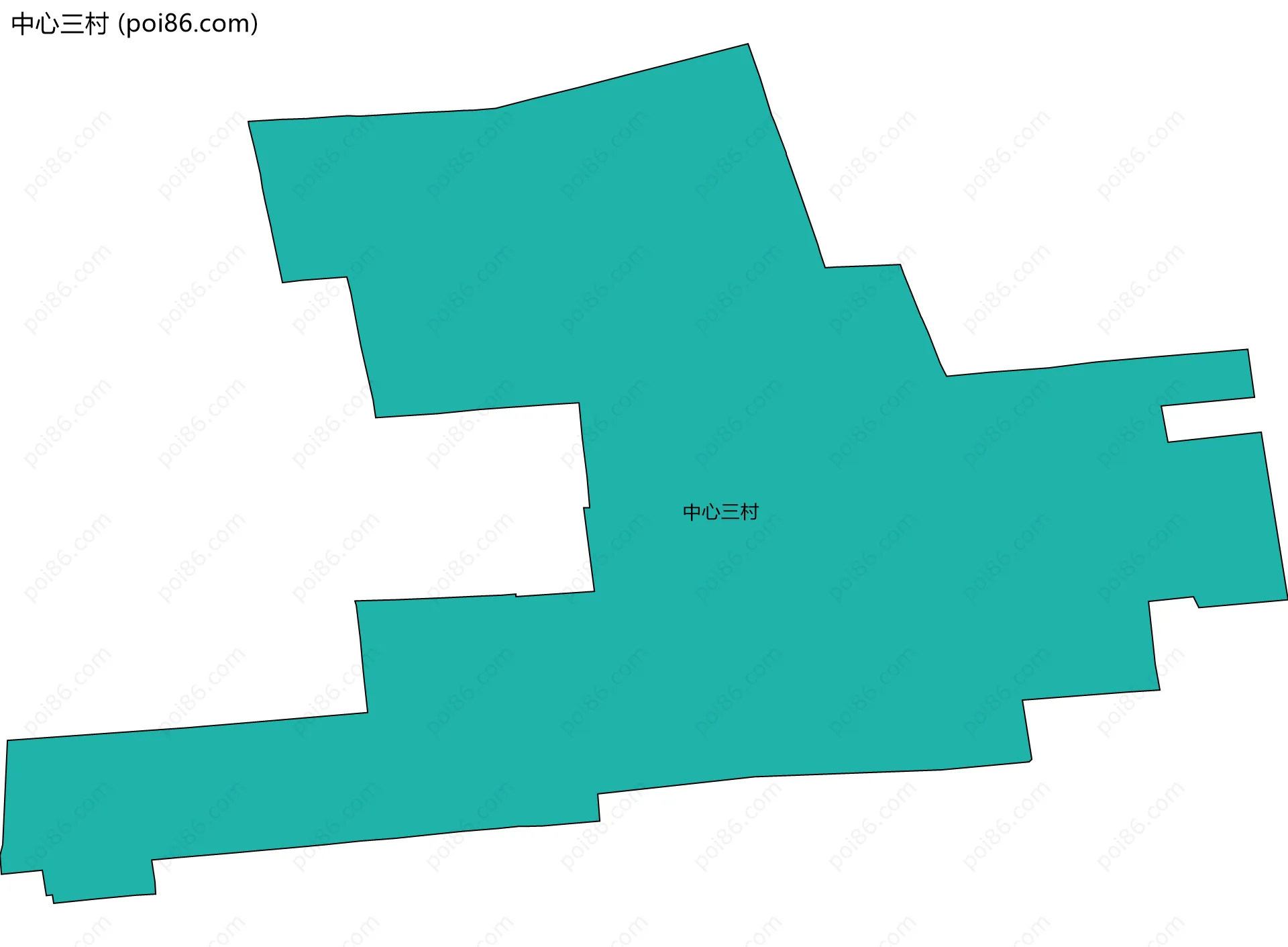中心三村边界地图