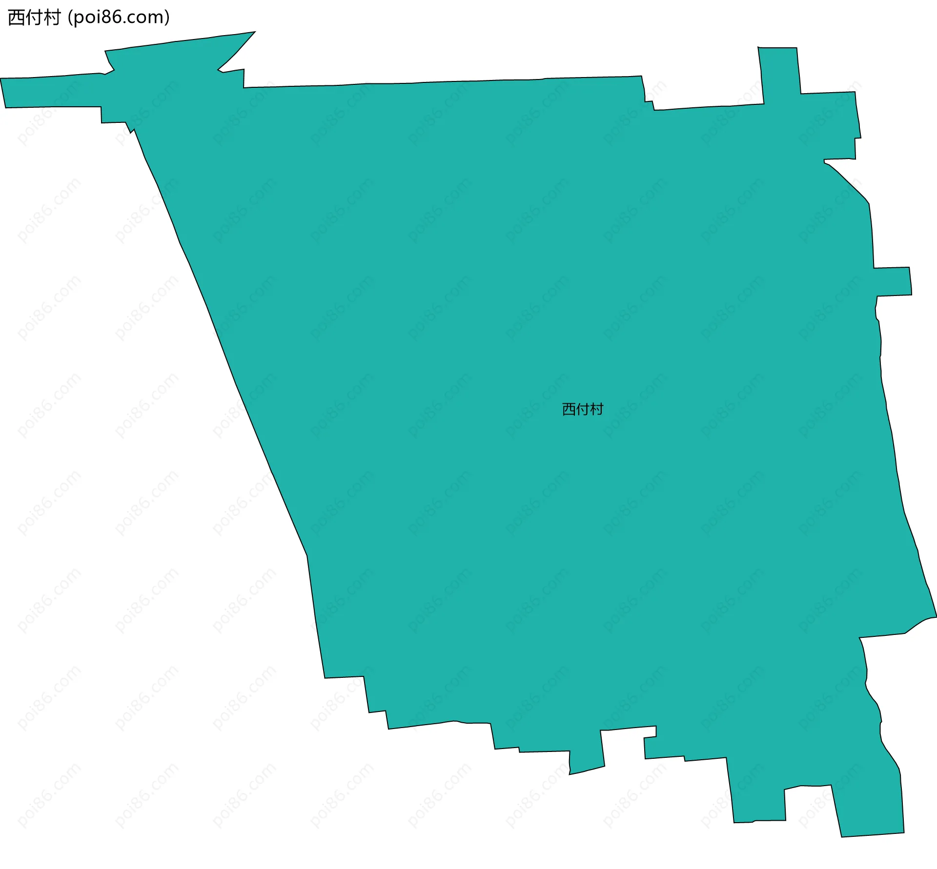 西付村边界地图