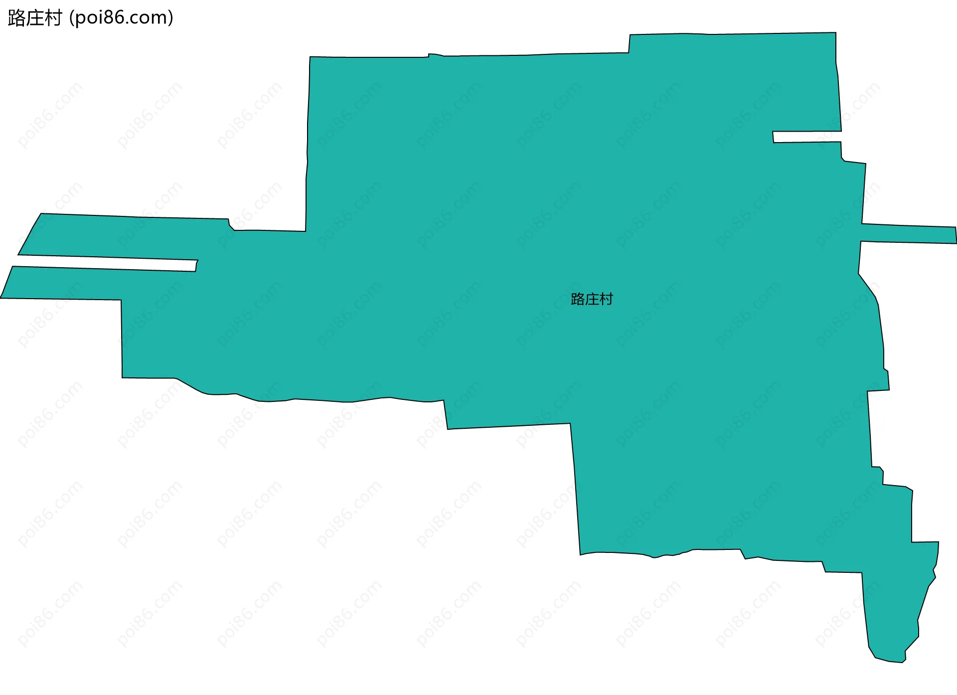 路庄村边界地图