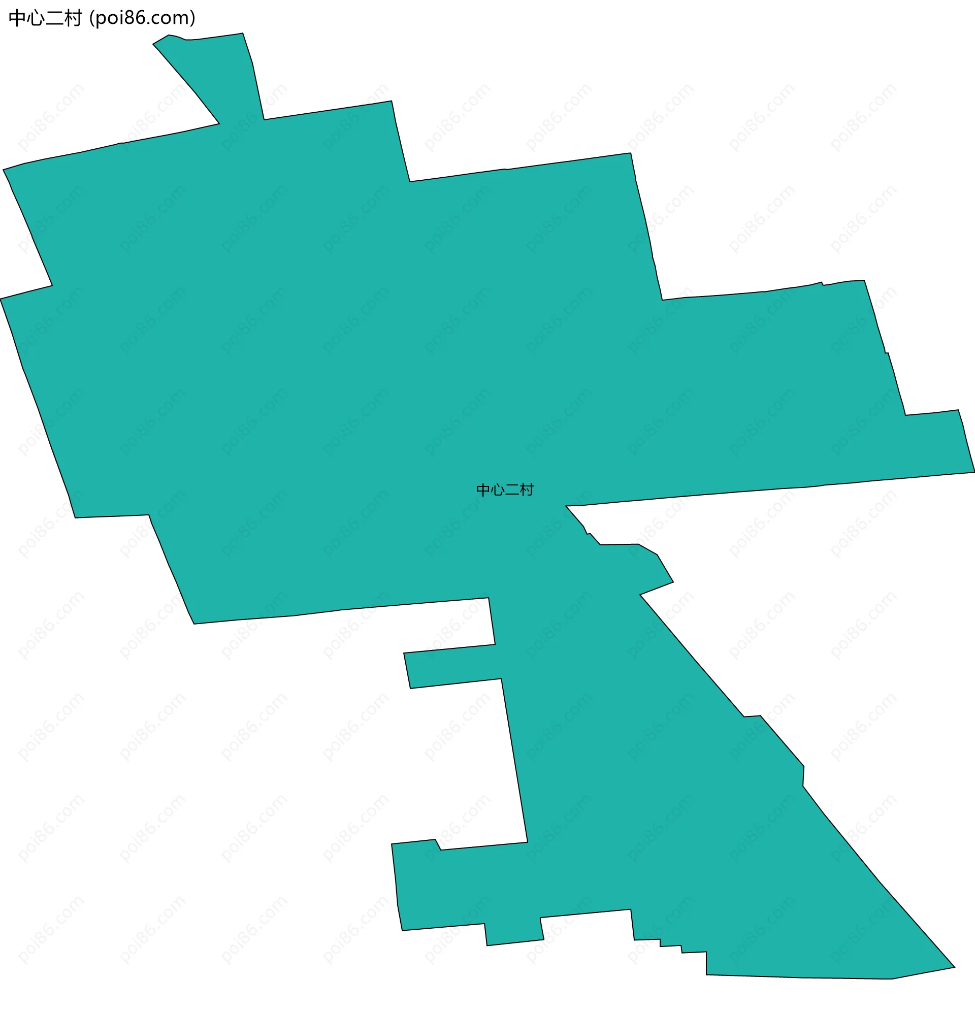 中心二村边界地图