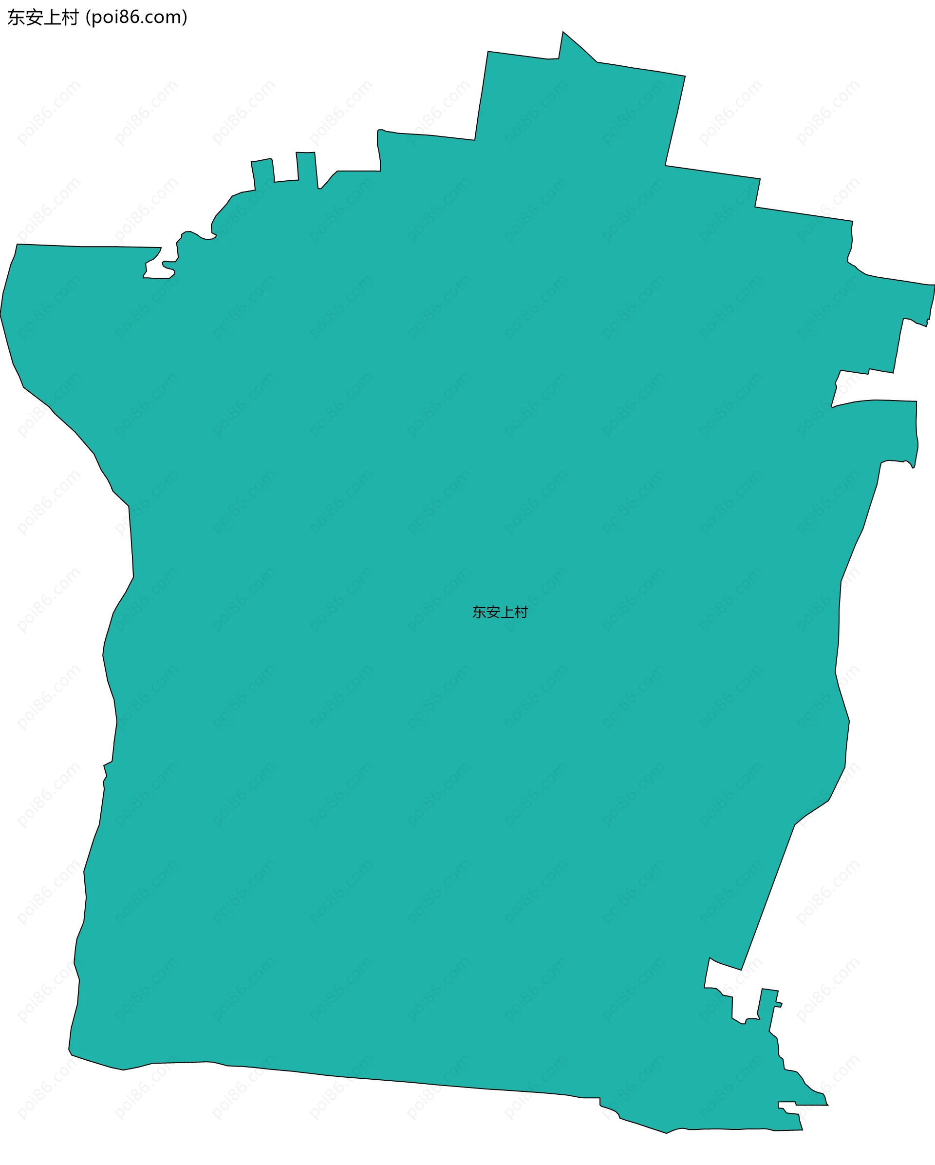 东安上村边界地图