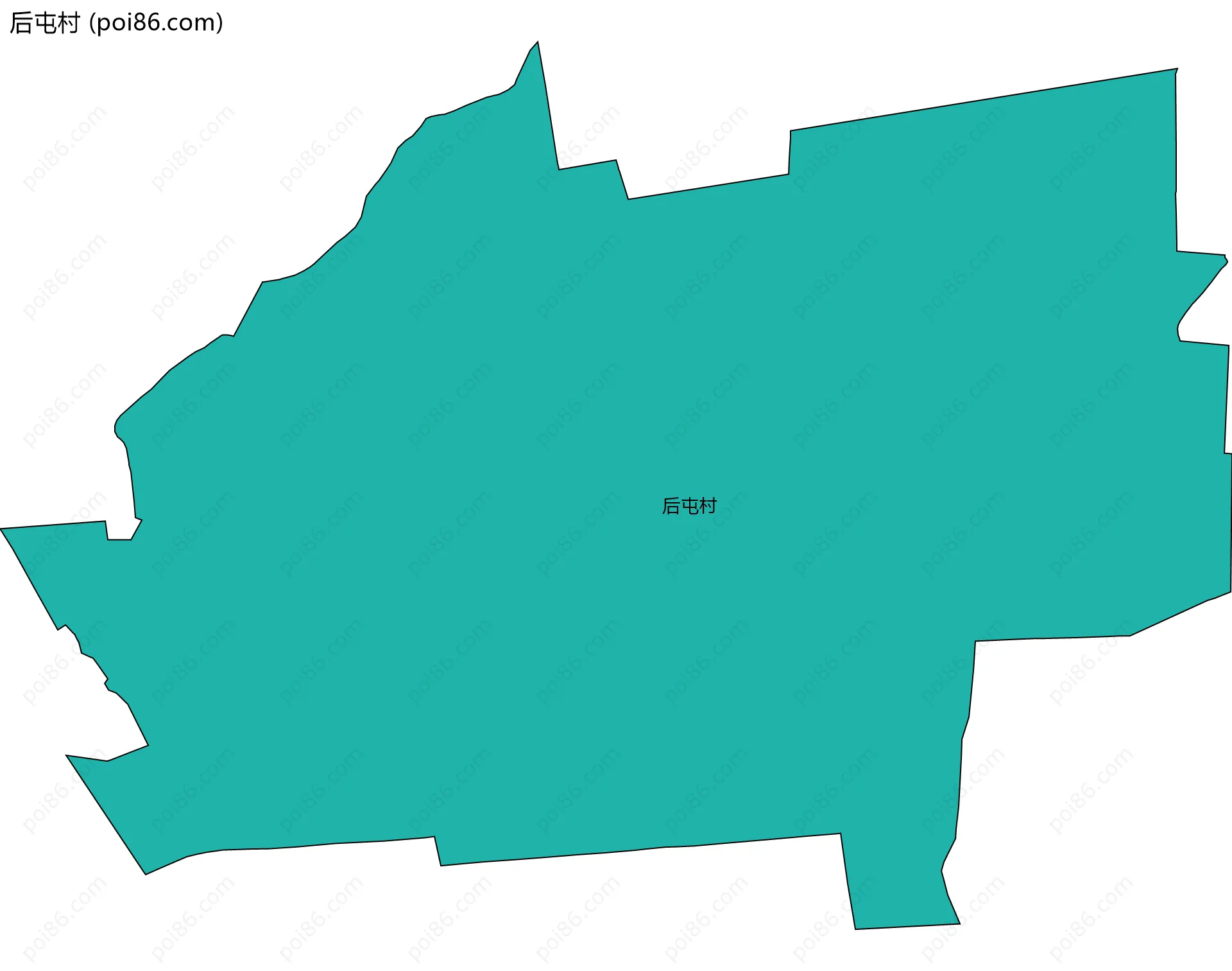 后屯村边界地图