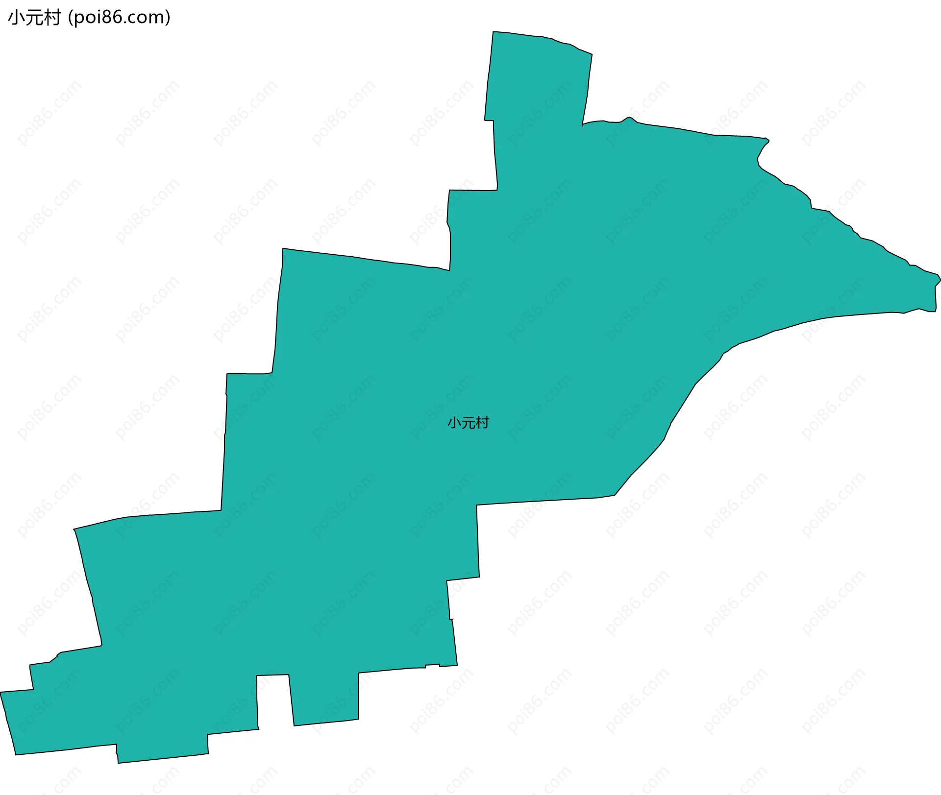 小元村边界地图