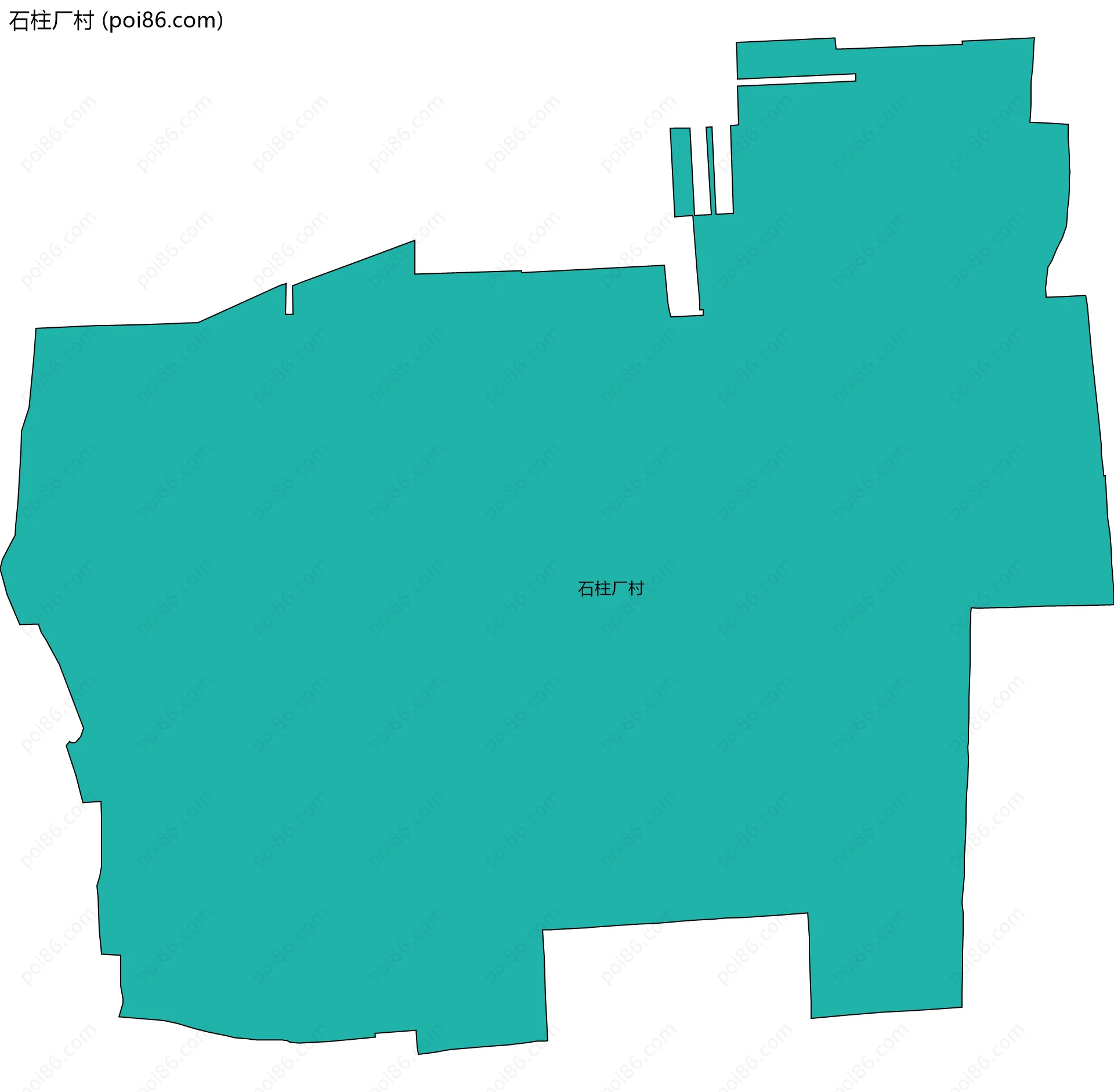 石柱厂村边界地图