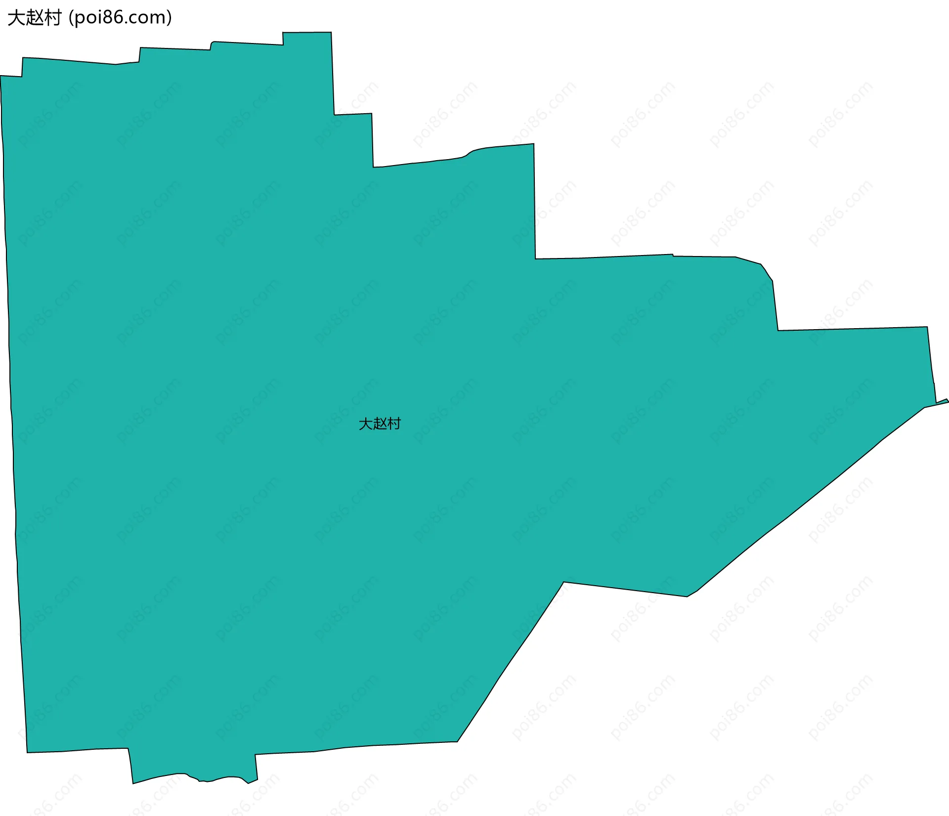 大赵村边界地图