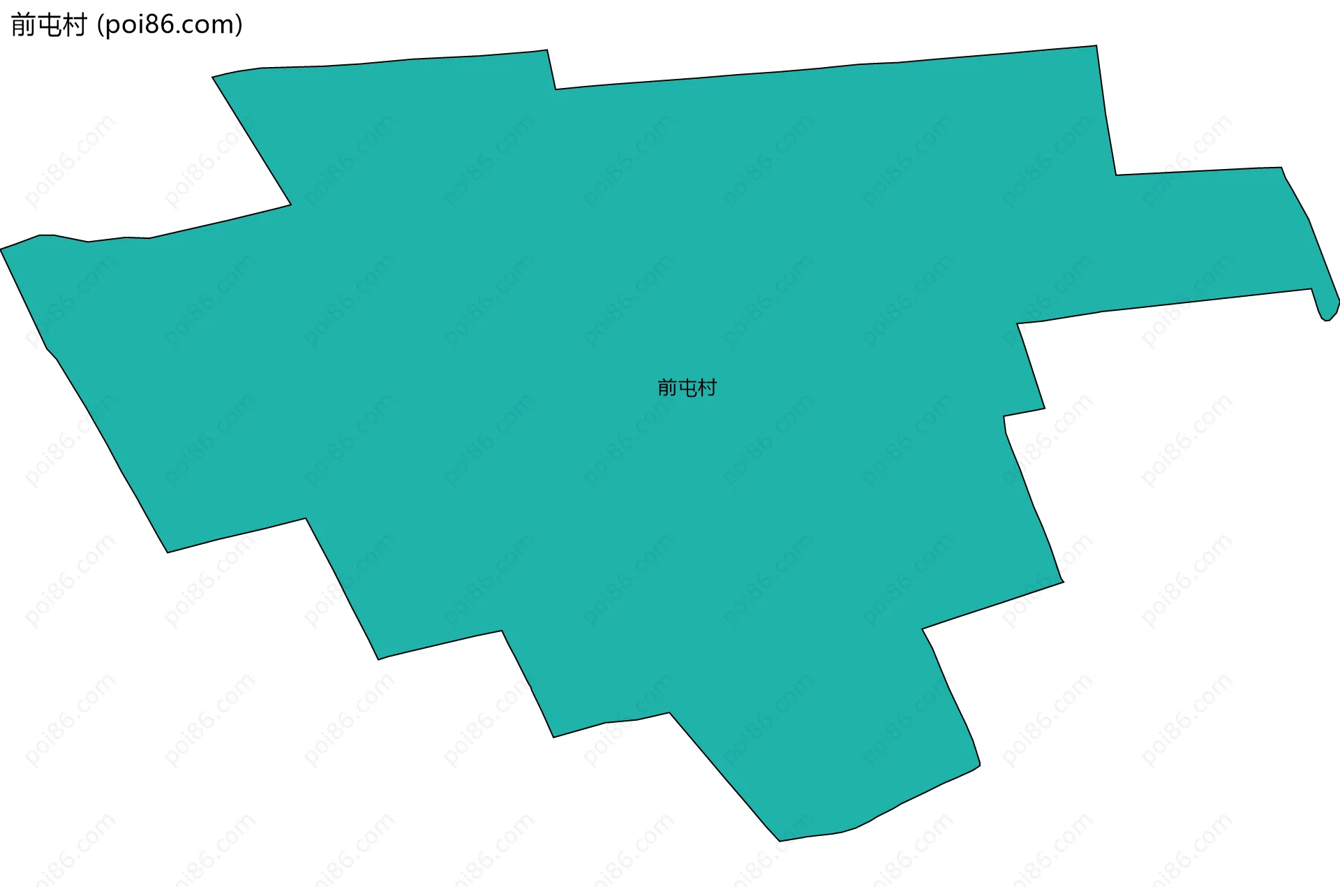 前屯村边界地图