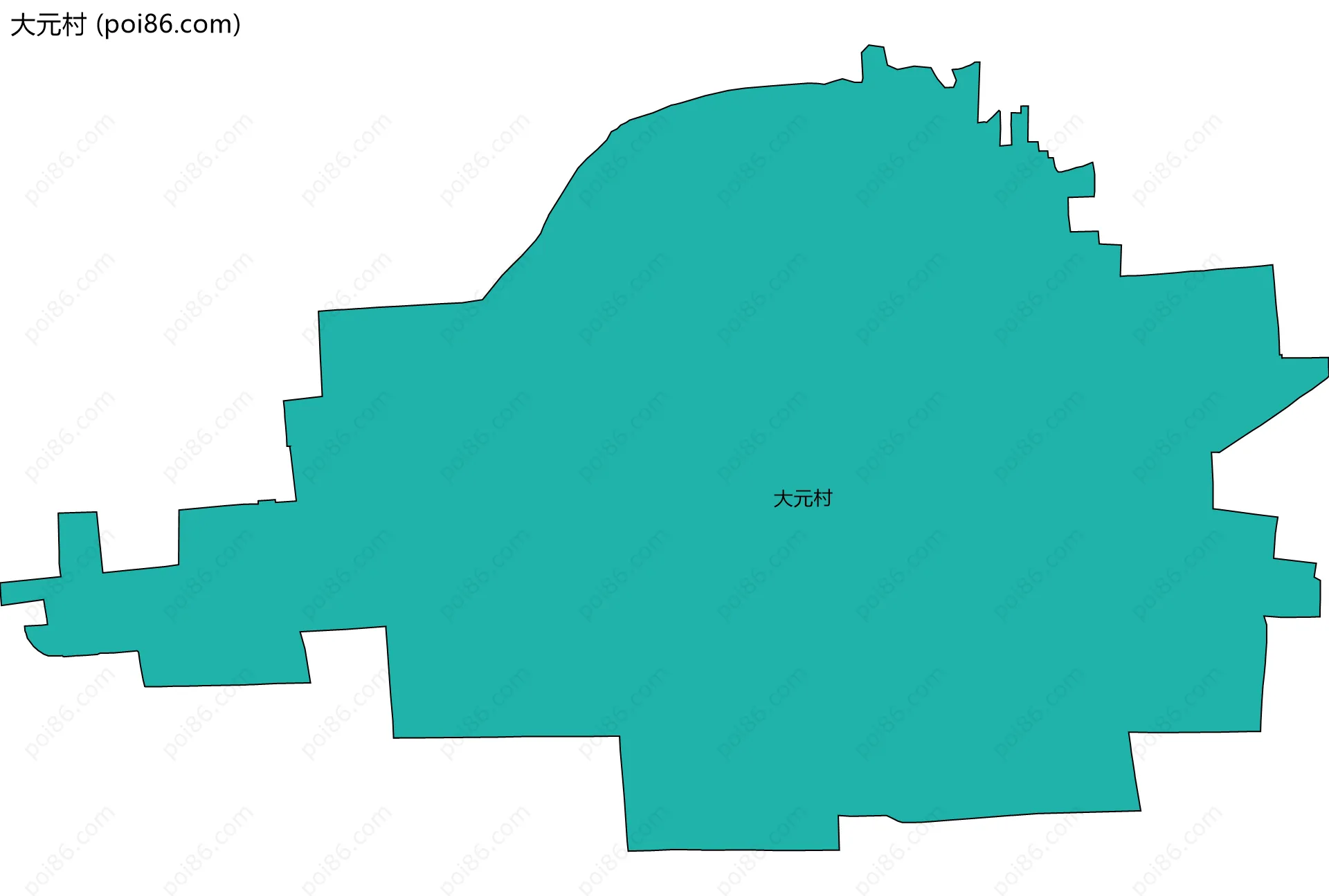 大元村边界地图