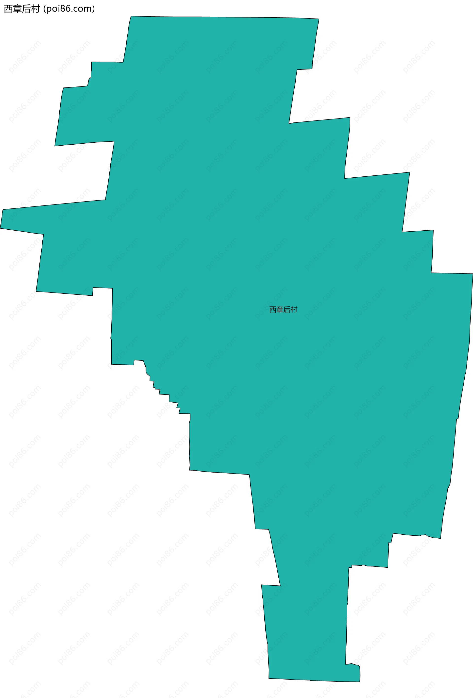 西章后村边界地图