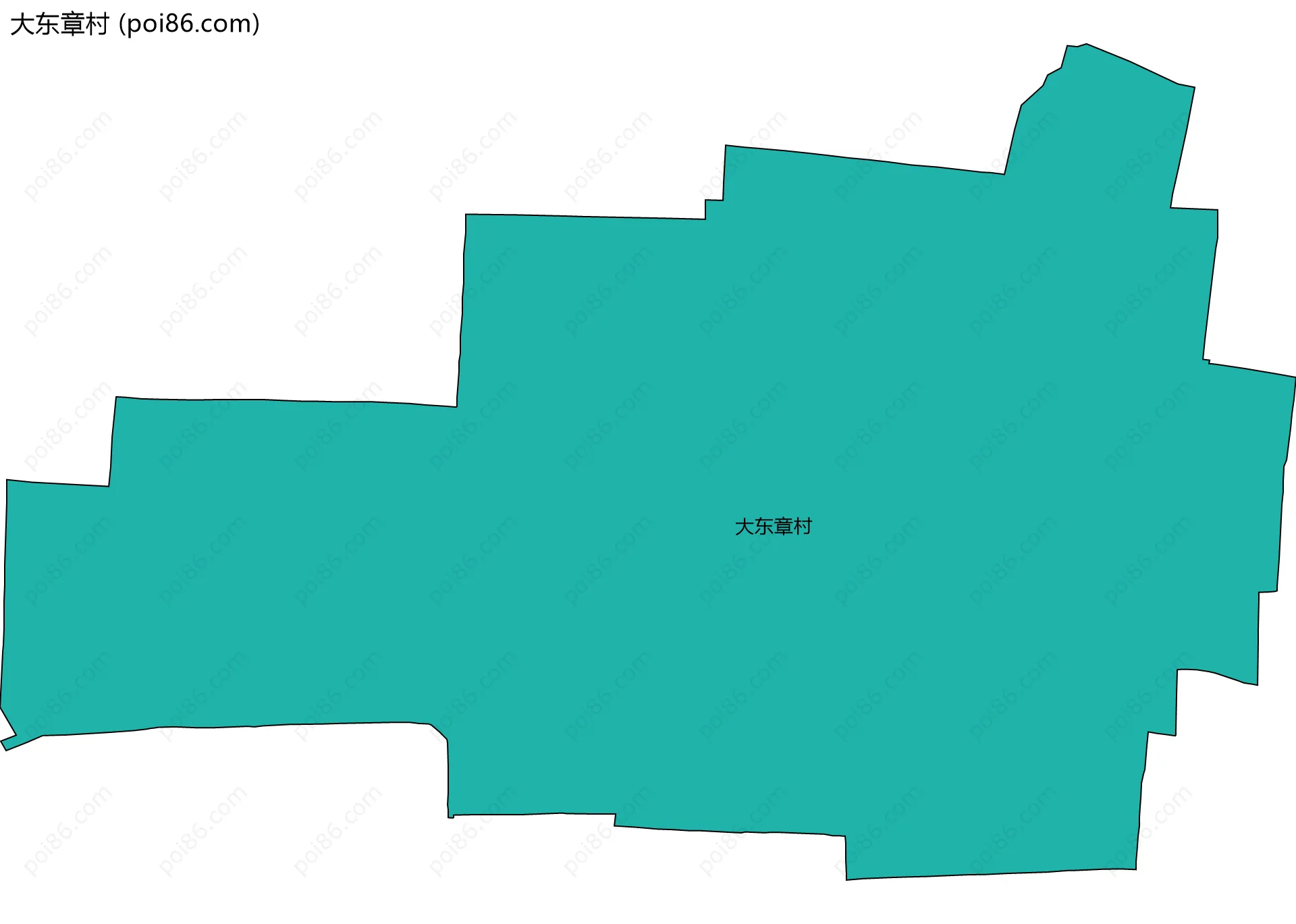大东章村边界地图