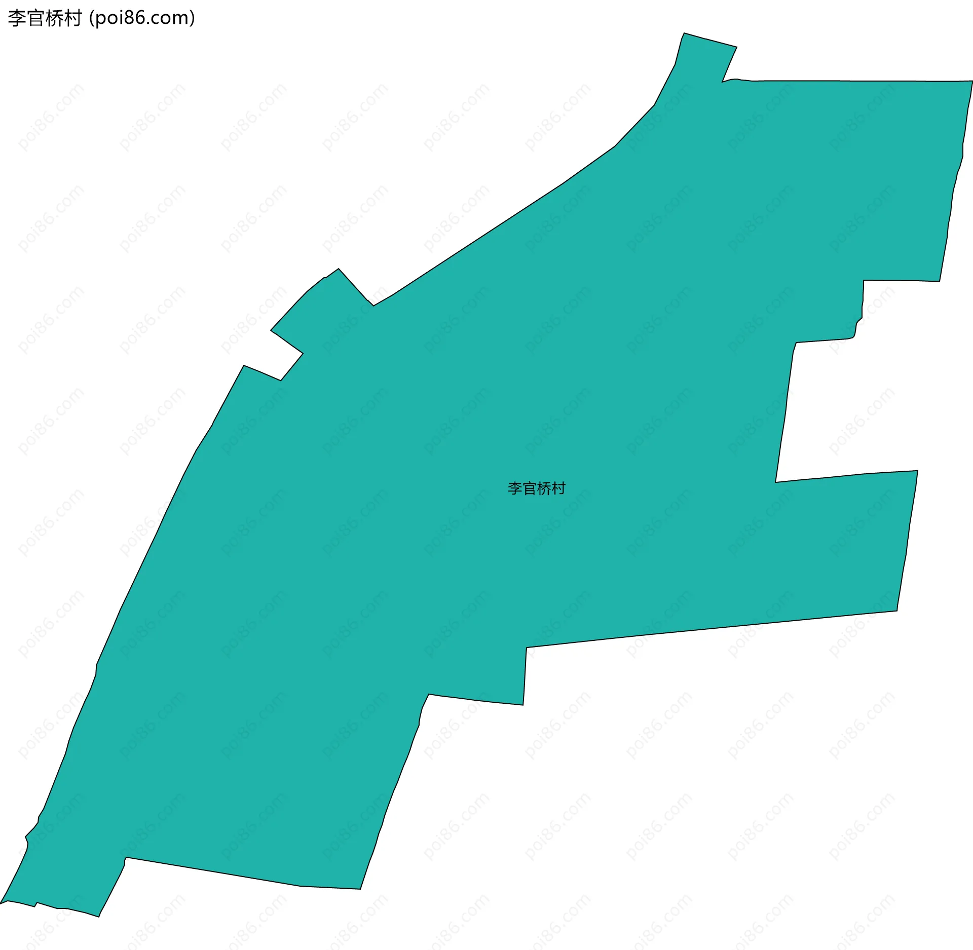 李官桥村边界地图
