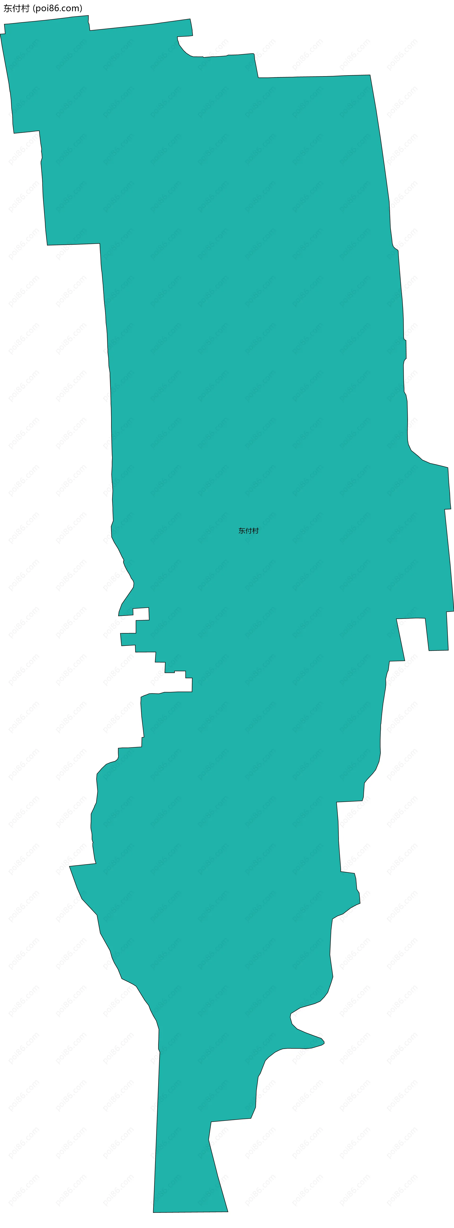 东付村边界地图