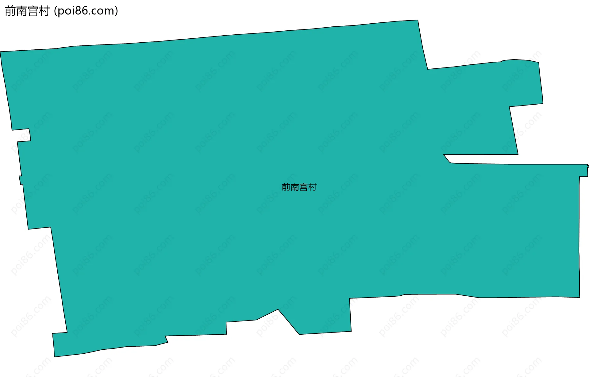 前南宫村边界地图