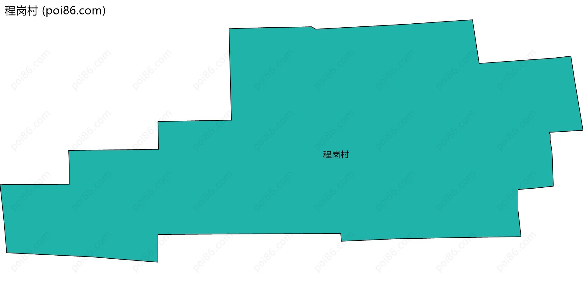 程岗村边界地图