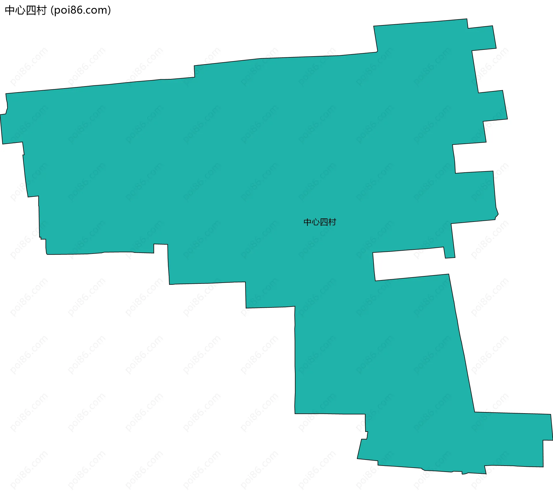 中心四村边界地图