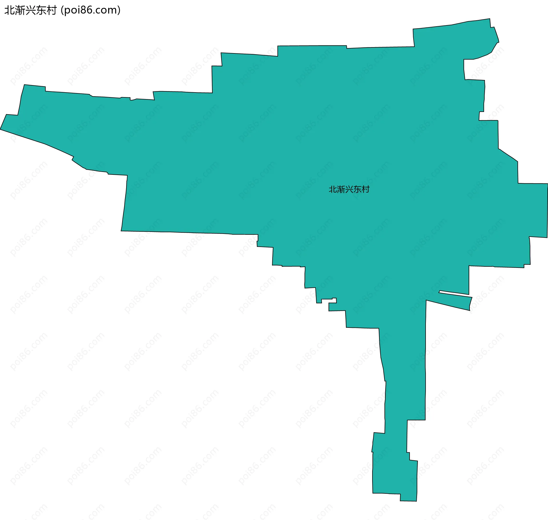 北渐兴东村边界地图