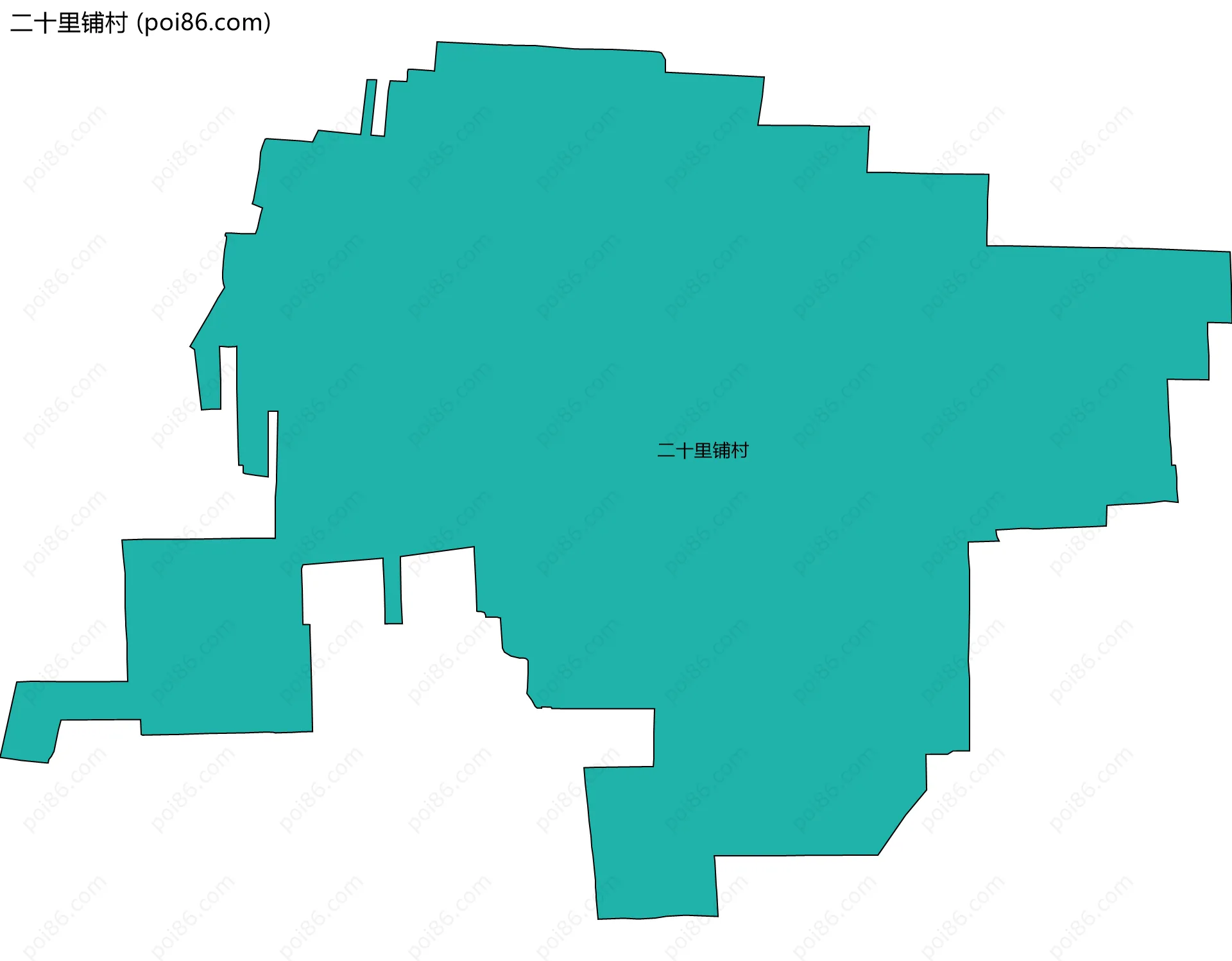 二十里铺村边界地图