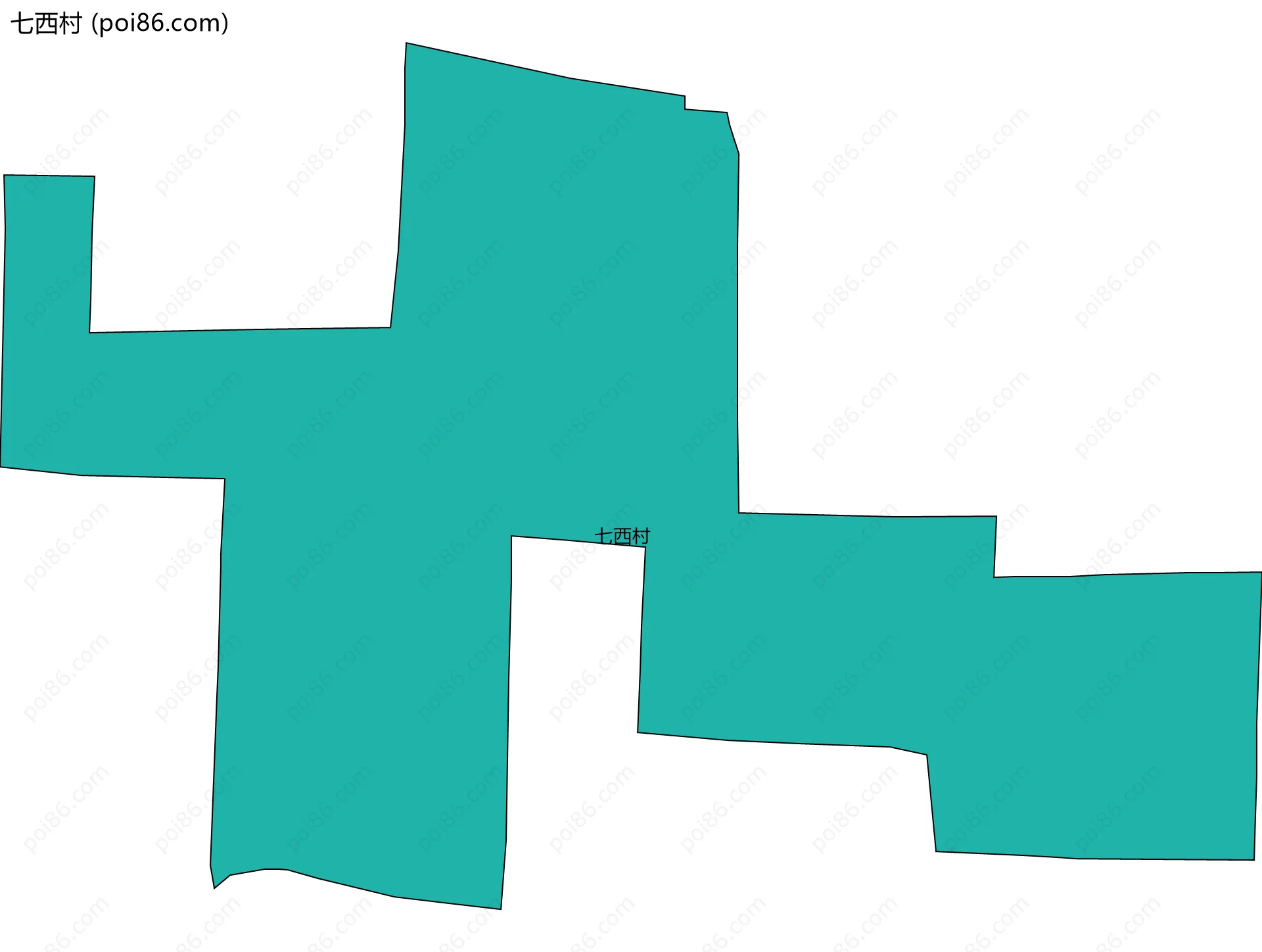 七西村边界地图