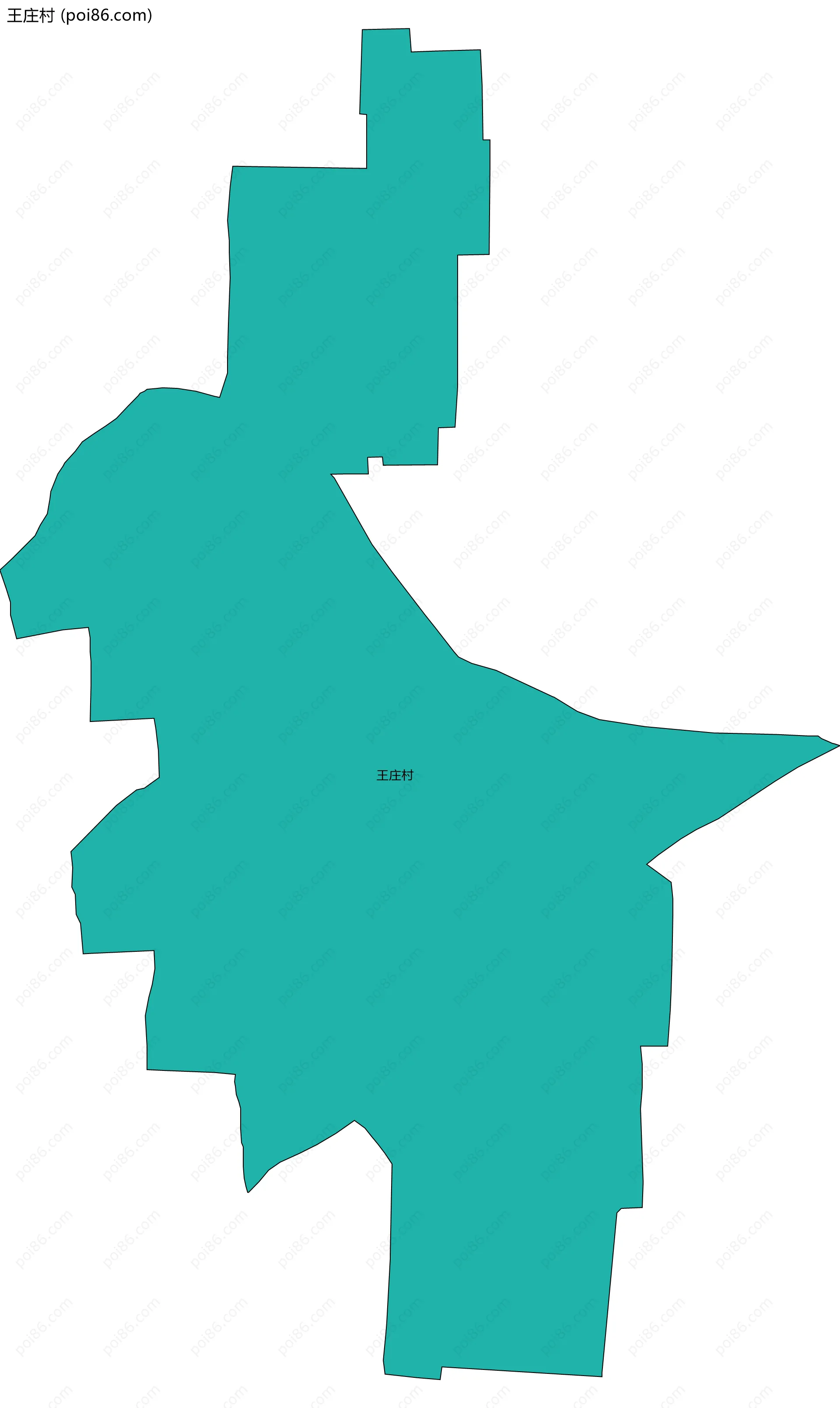 王庄村边界地图