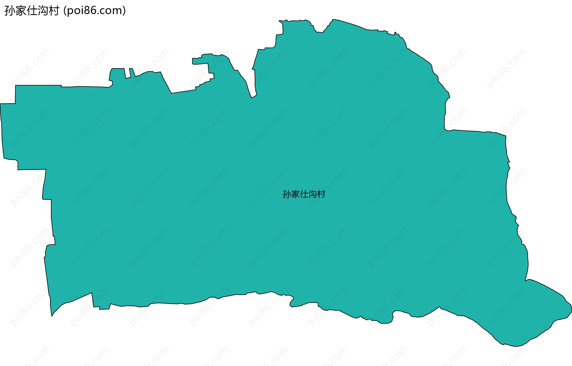 孙家仕沟村边界地图