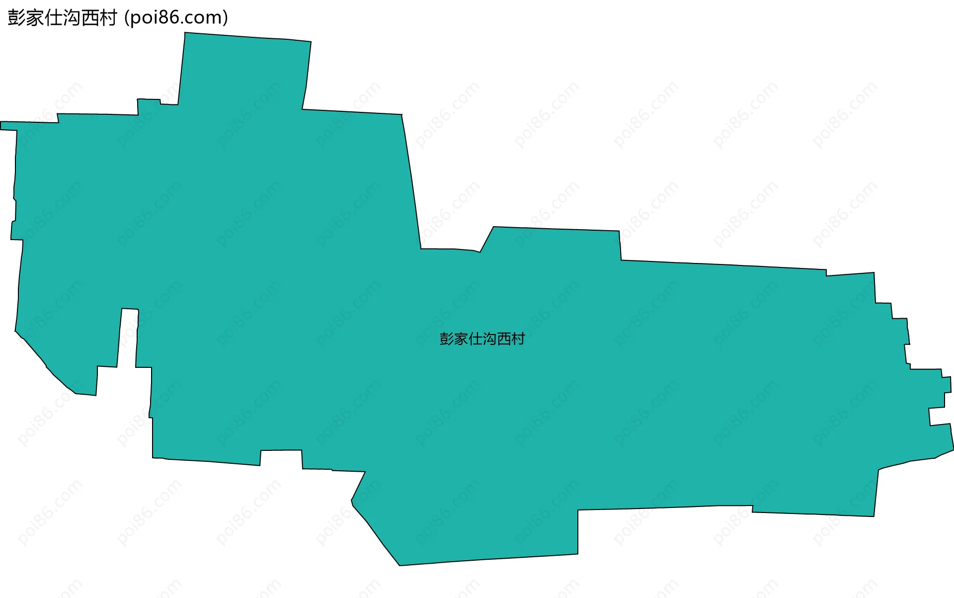 彭家仕沟西村边界地图