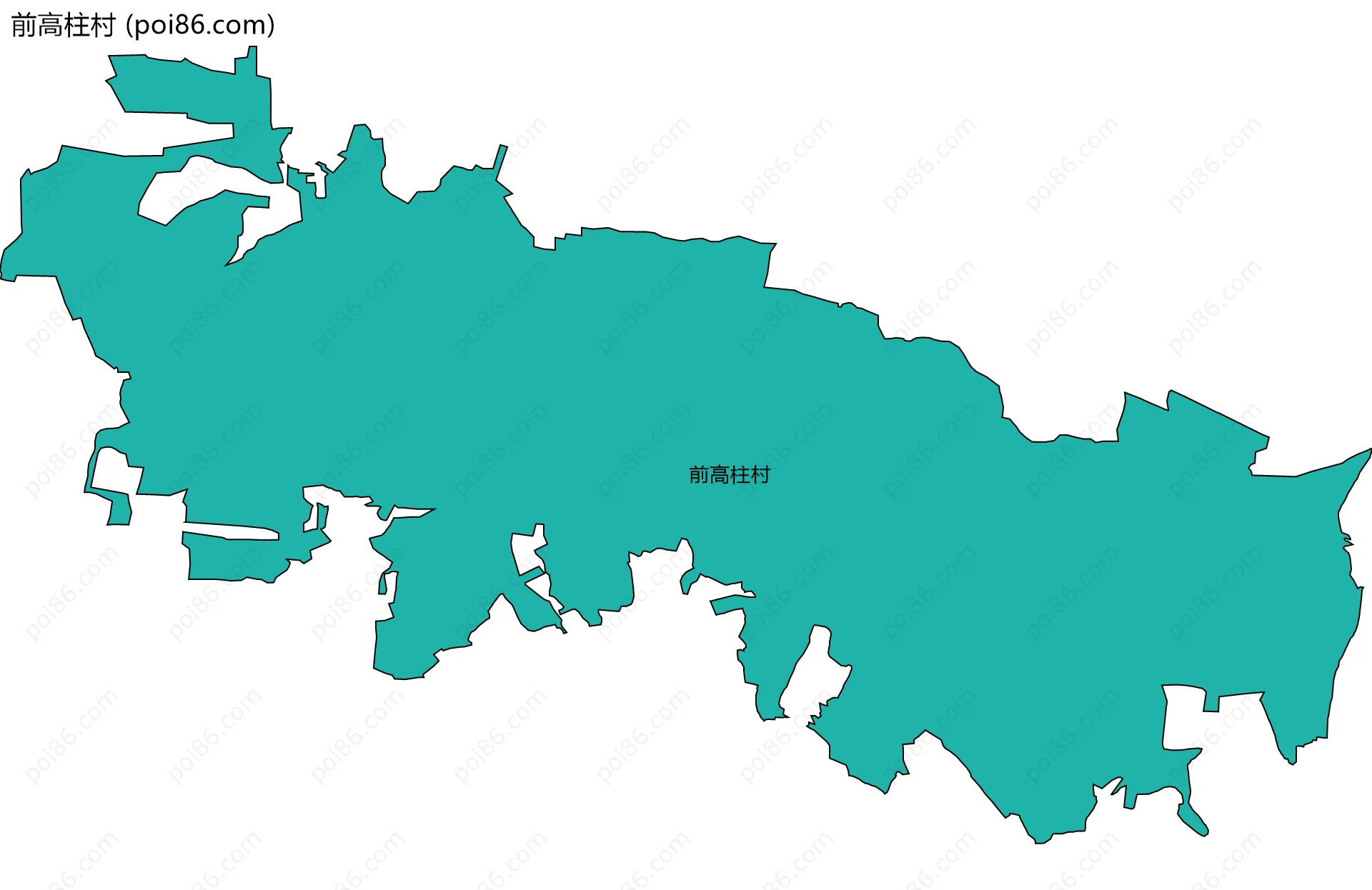 前高柱村边界地图