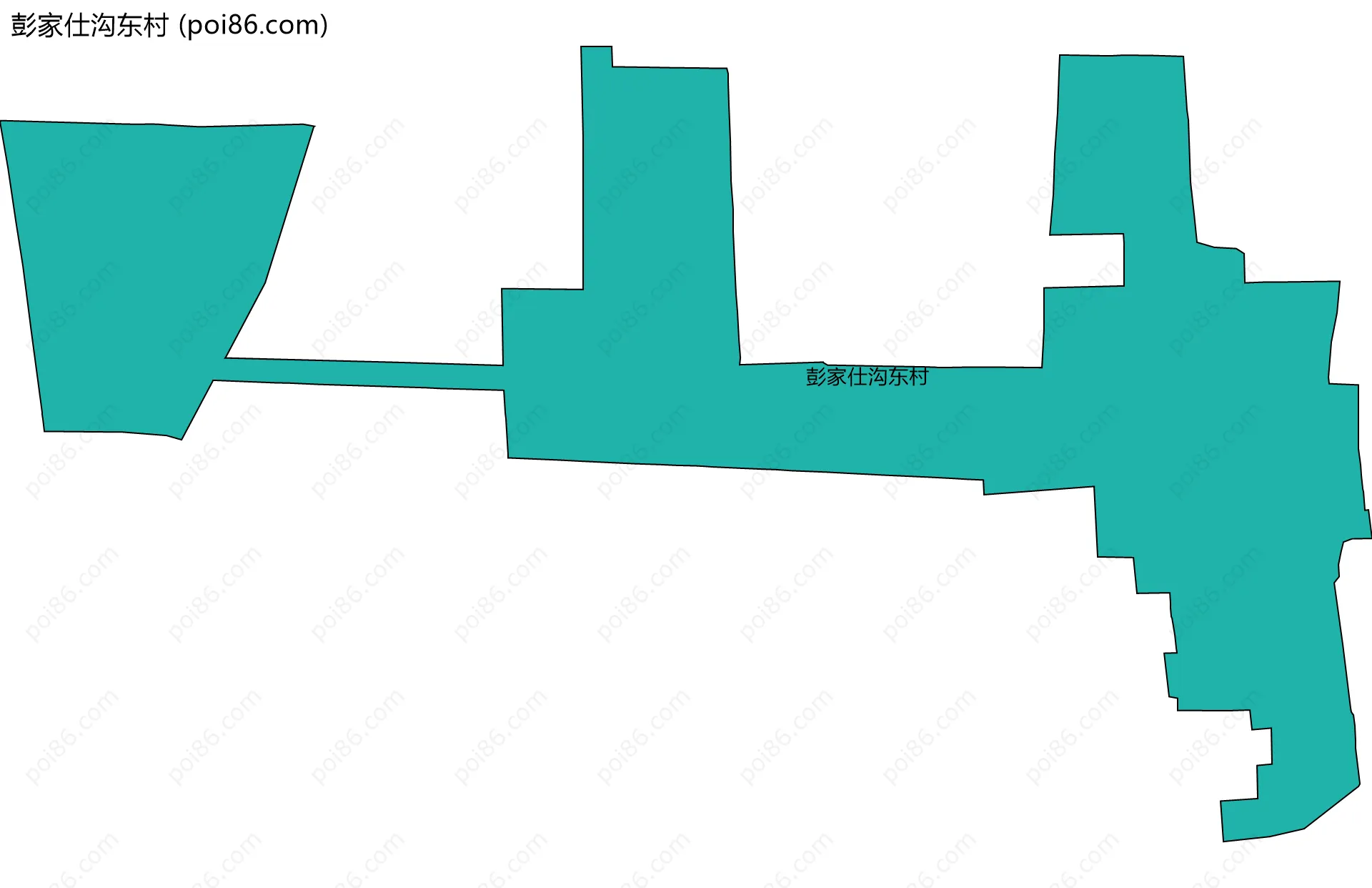 彭家仕沟东村边界地图
