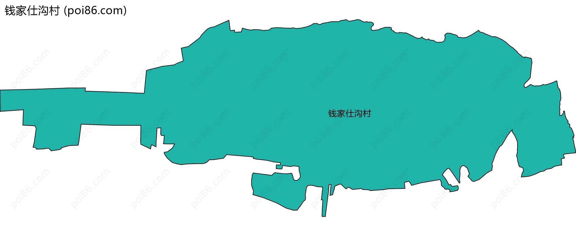 钱家仕沟村边界地图