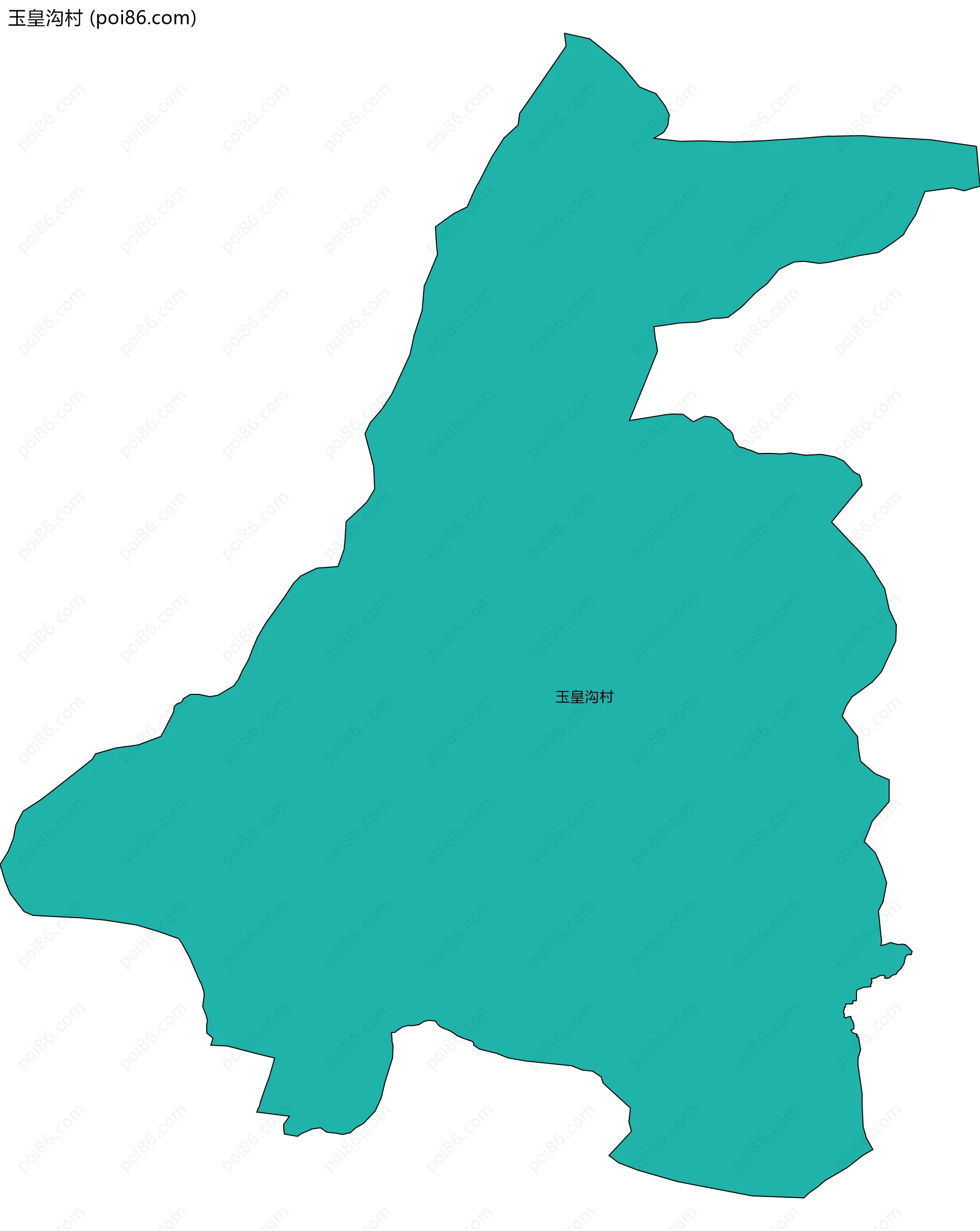 玉皇沟村边界地图